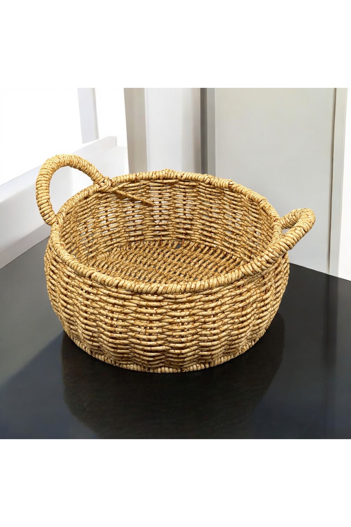 YzHome-Wicker Rattan Basket with Handles Multipurpose Organizer Organizer Large Size 30*9cm 1