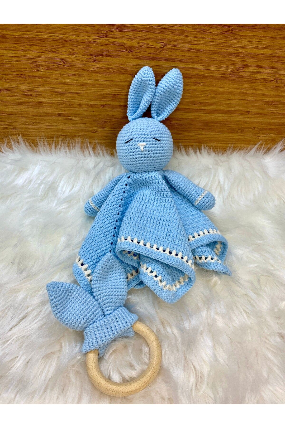 Handmade Amigurumi uyku arkadaşı tavşan 2 li set