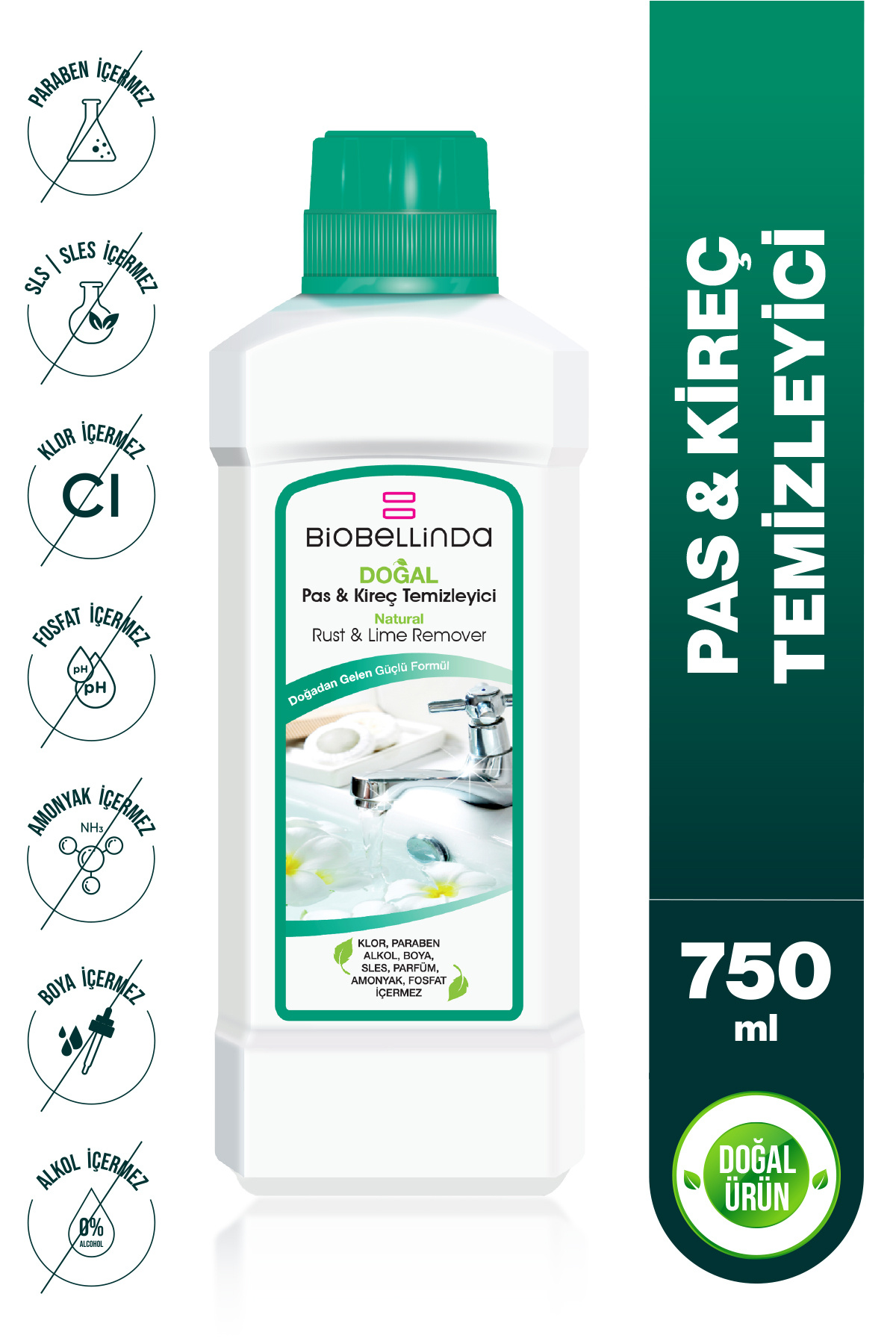BioBellinda Doğal Konsantre Pas & Kireç Temizleyici 750 ml