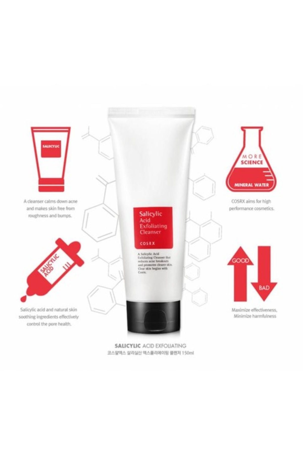Cosrx-Acid salicilic Daily Gentle Cleanser 150 ml - gel de spălare a feței 2