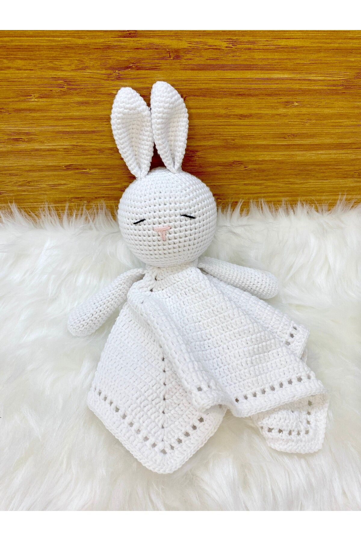 Handmade amigurumi tavşan uyku arkadaşı