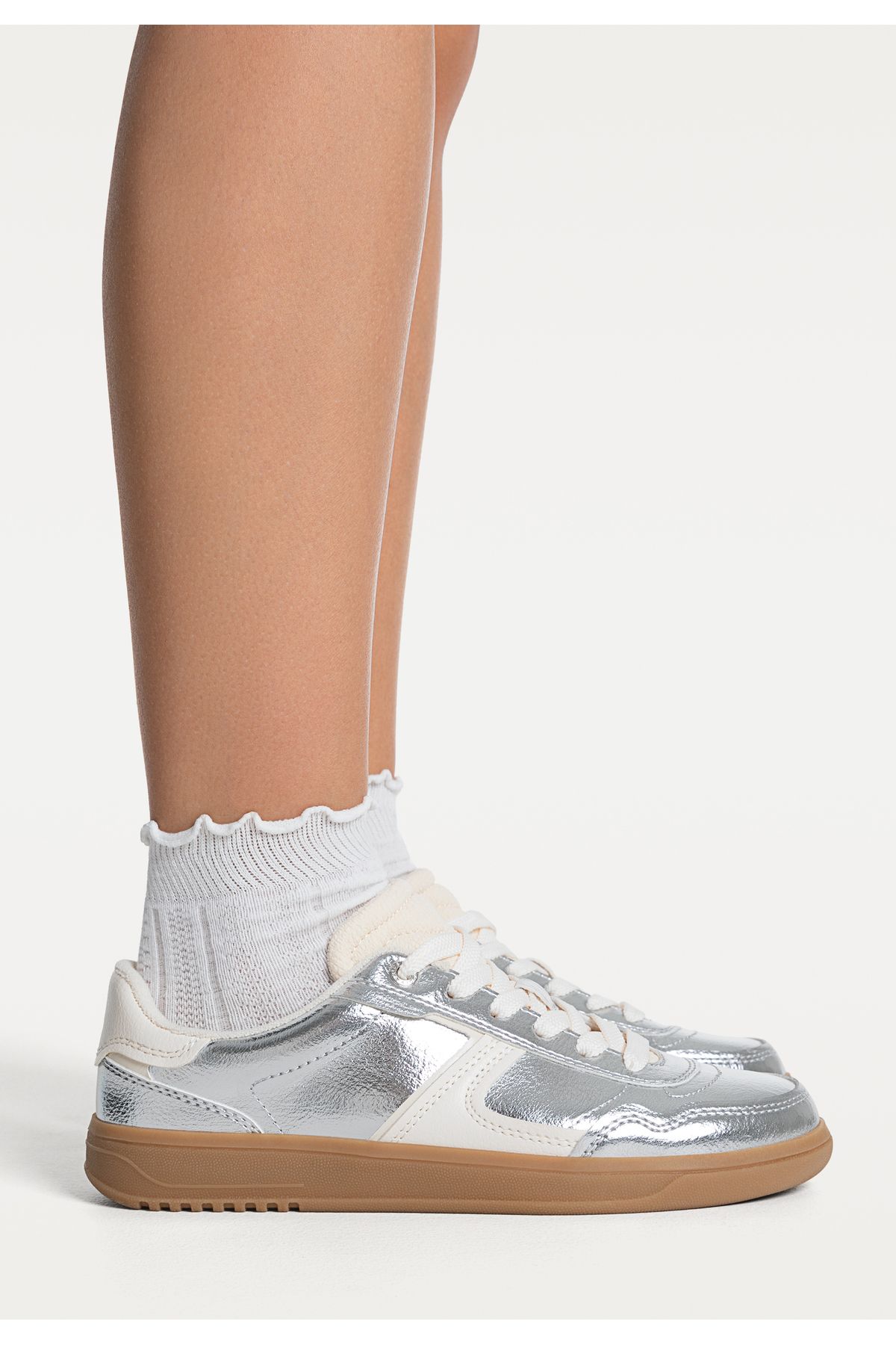 Stradivarius-Silver Casual Retro Sneakers 2