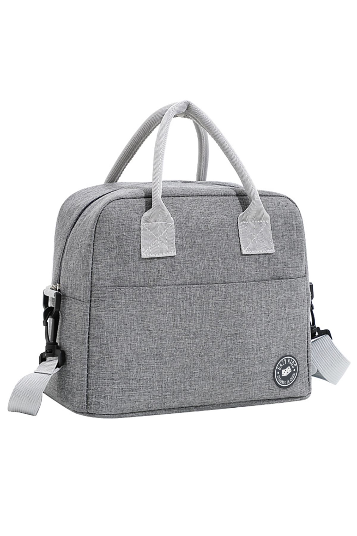 Eazy Kids-Eazy Kids Unicorn Green 6 / 4 Compartment Bento Lunch Box w / Lunch Bag - Grey 3