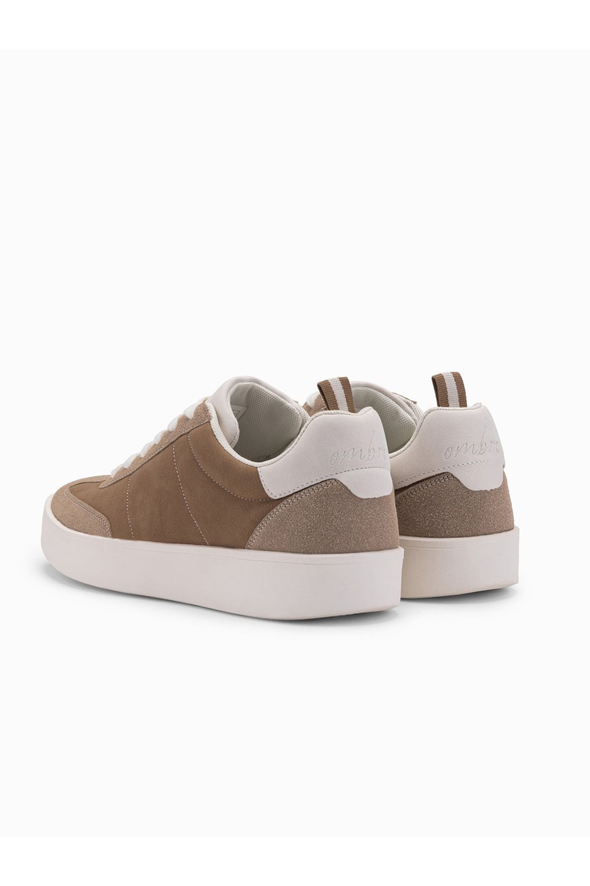 OMBRE-Old-School Herren Sneaker auf dicker Sohle - hellbraun V1 OM-FOSL-0170 43 8