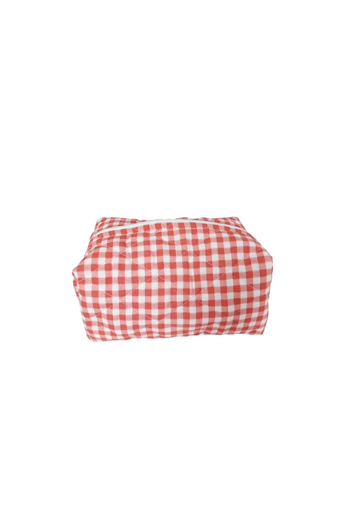 Orjin-Large Size Checkered 2-Piece Set Makeup Bag and Wallet Set 3