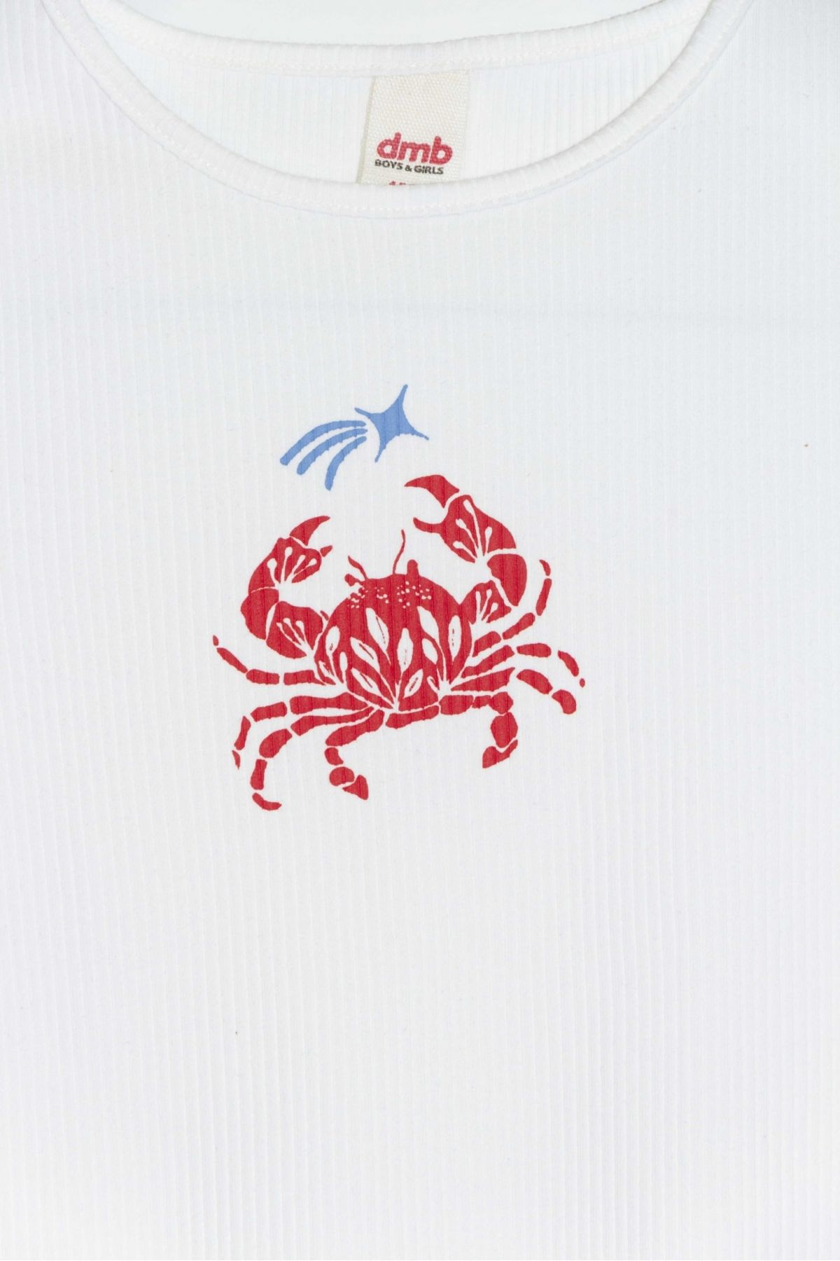DMB BOYS & GIRLS-Crab Printed Ribbed Hem Wavy Girl's Bodysuit 2