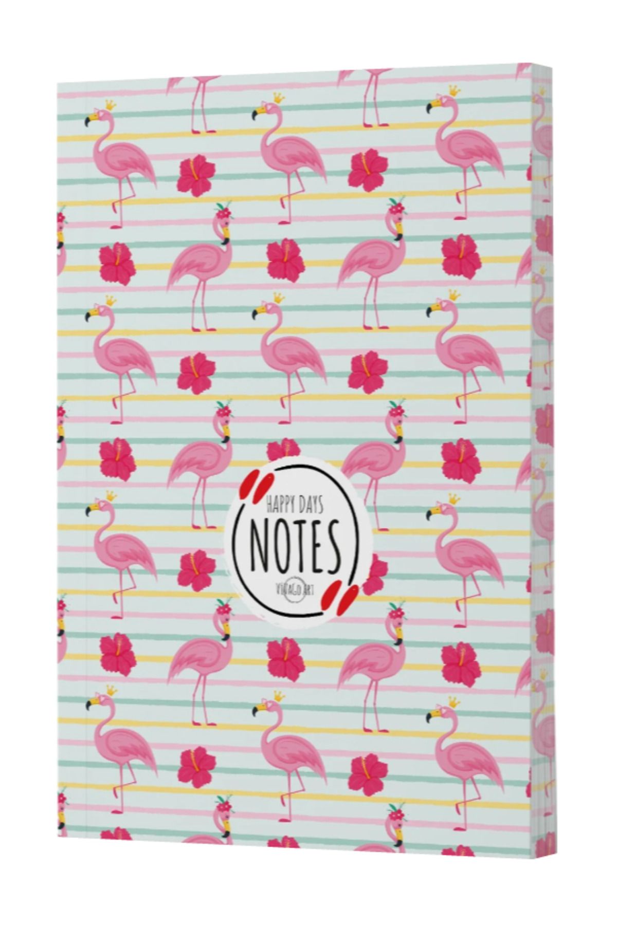 Dokuz Yayınları-Vivago Art Flamingo 2, 14X20 Lined Notebook-15X15 Unlined Notebook Set (320 Sheets) 3