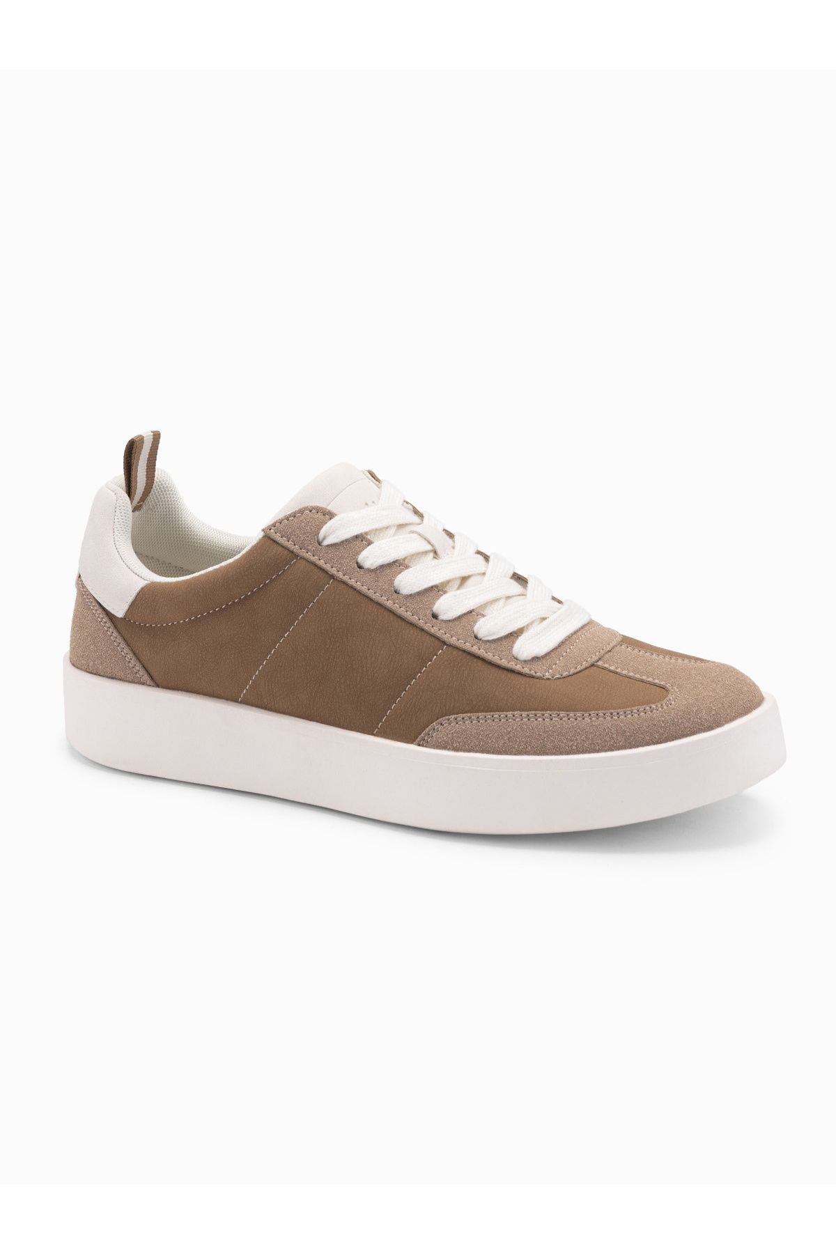 OMBRE-Old-School Herren Sneaker auf dicker Sohle - hellbraun V1 OM-FOSL-0170 43 6