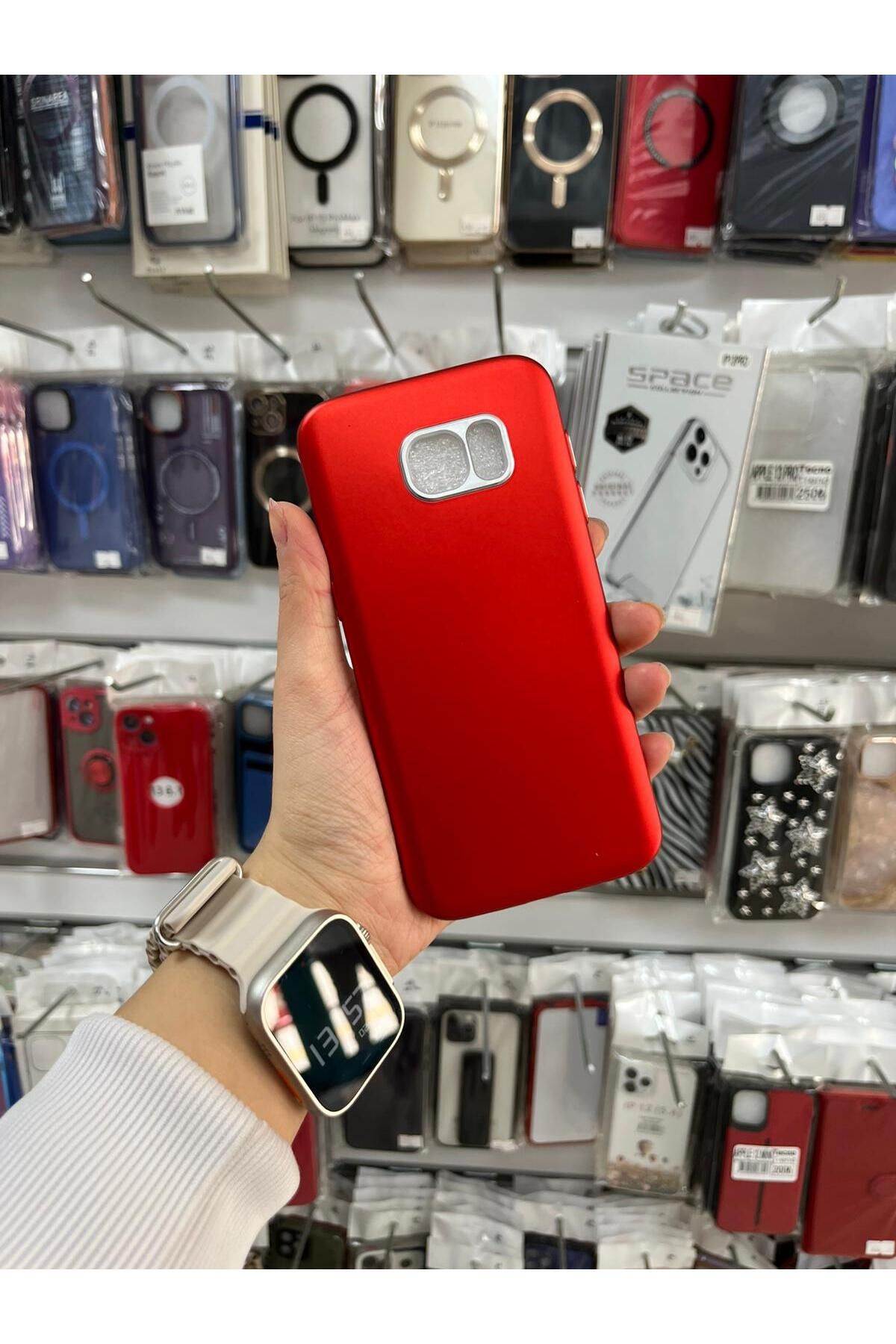 TECNOTREND Galaxy S/7 Edge Mat Renkli Silikon KAPAK
