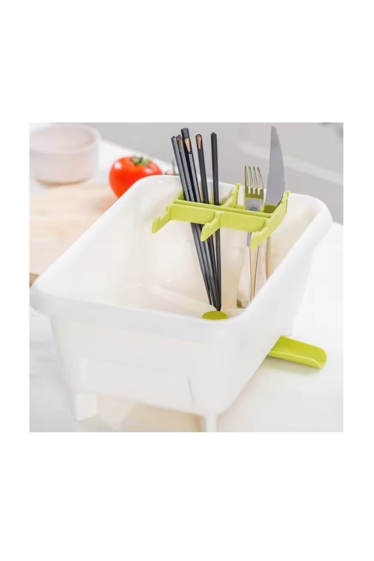 mastergold-Dish Drying Rack and Cutlery with Drain Hole | Fruit and Vegetable Washing Sink | Sink Organizer 3