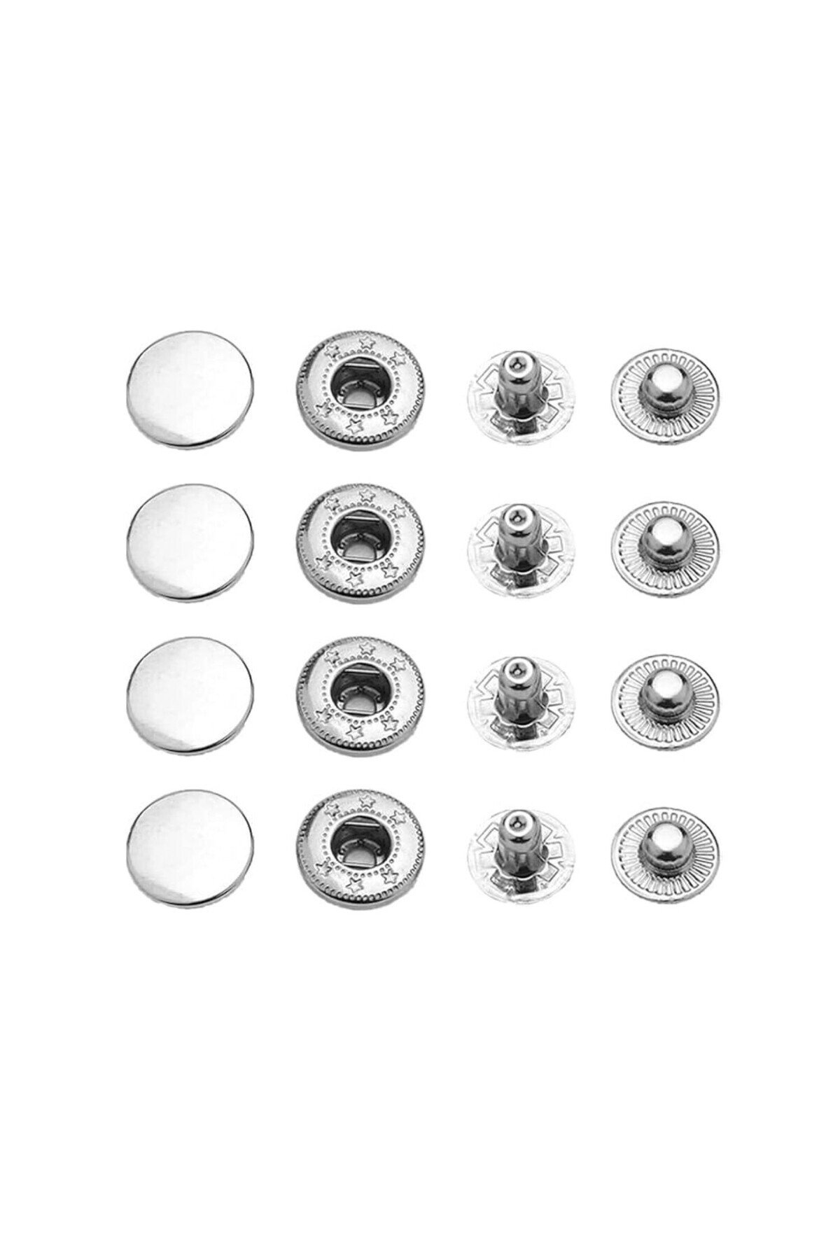 ipekbazaar Metal Çıtçıt Alfa -15 mm, [25 Takım]