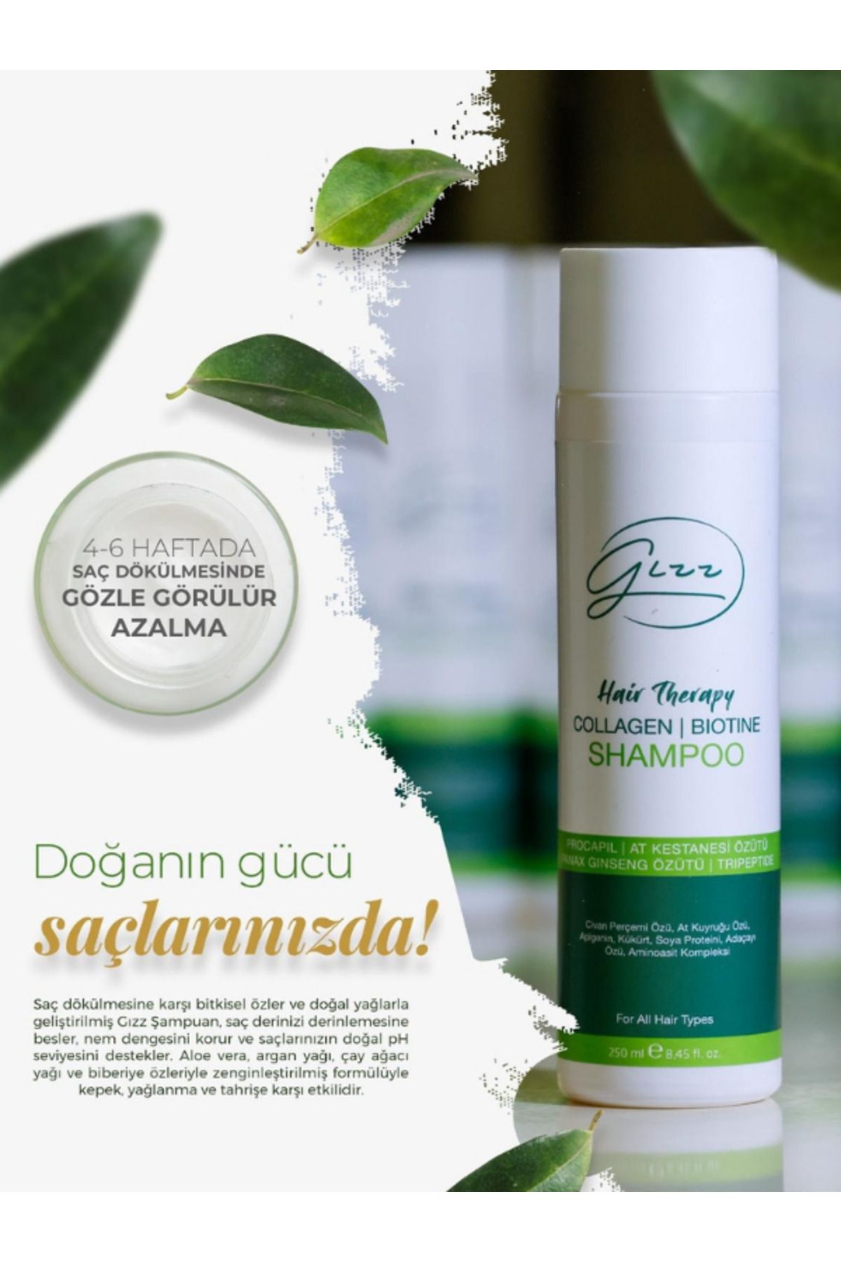 Gizz Hair Therapy Collagen&Biotine Şampuan