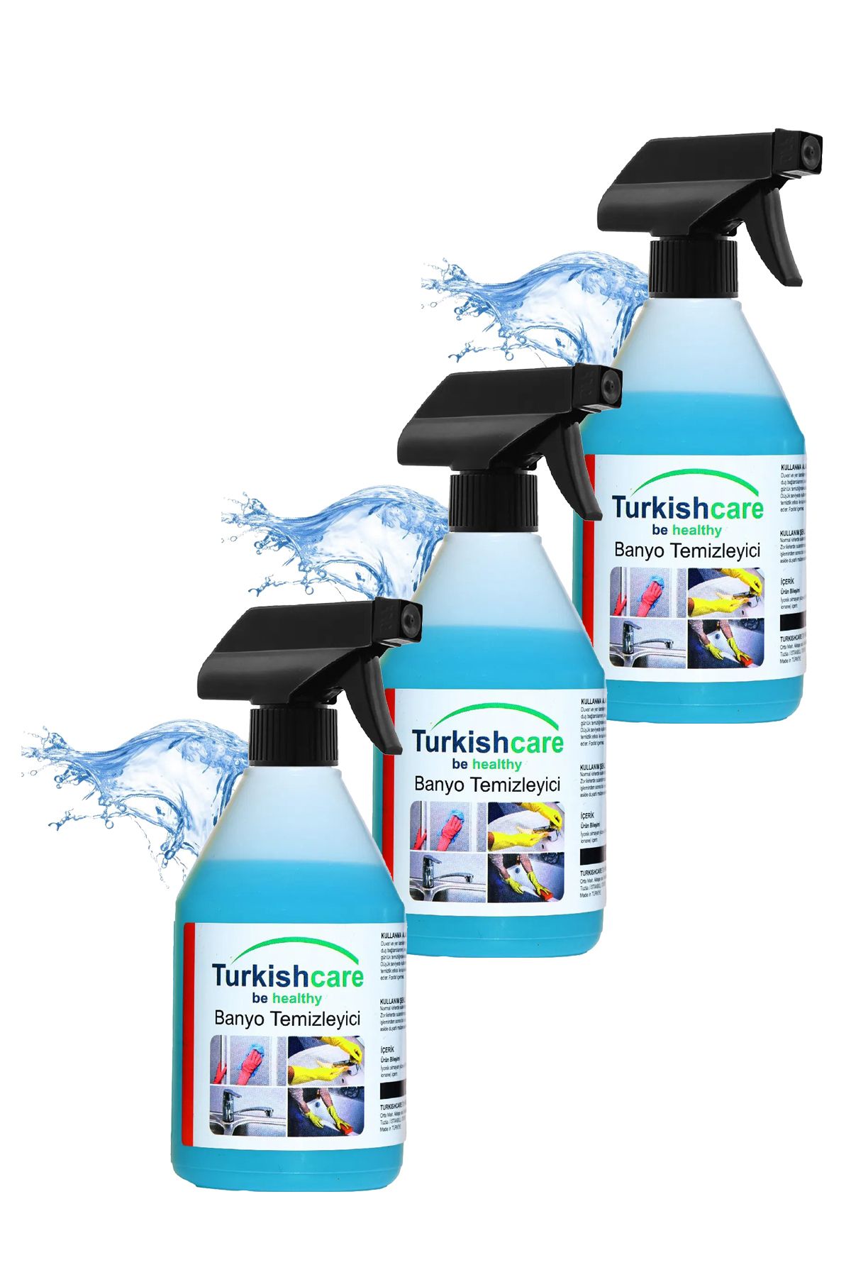 Turkishcare Banyo Ve Kireç Sökücü Temizleyici Sprey 500 Ml. Üçlü Set