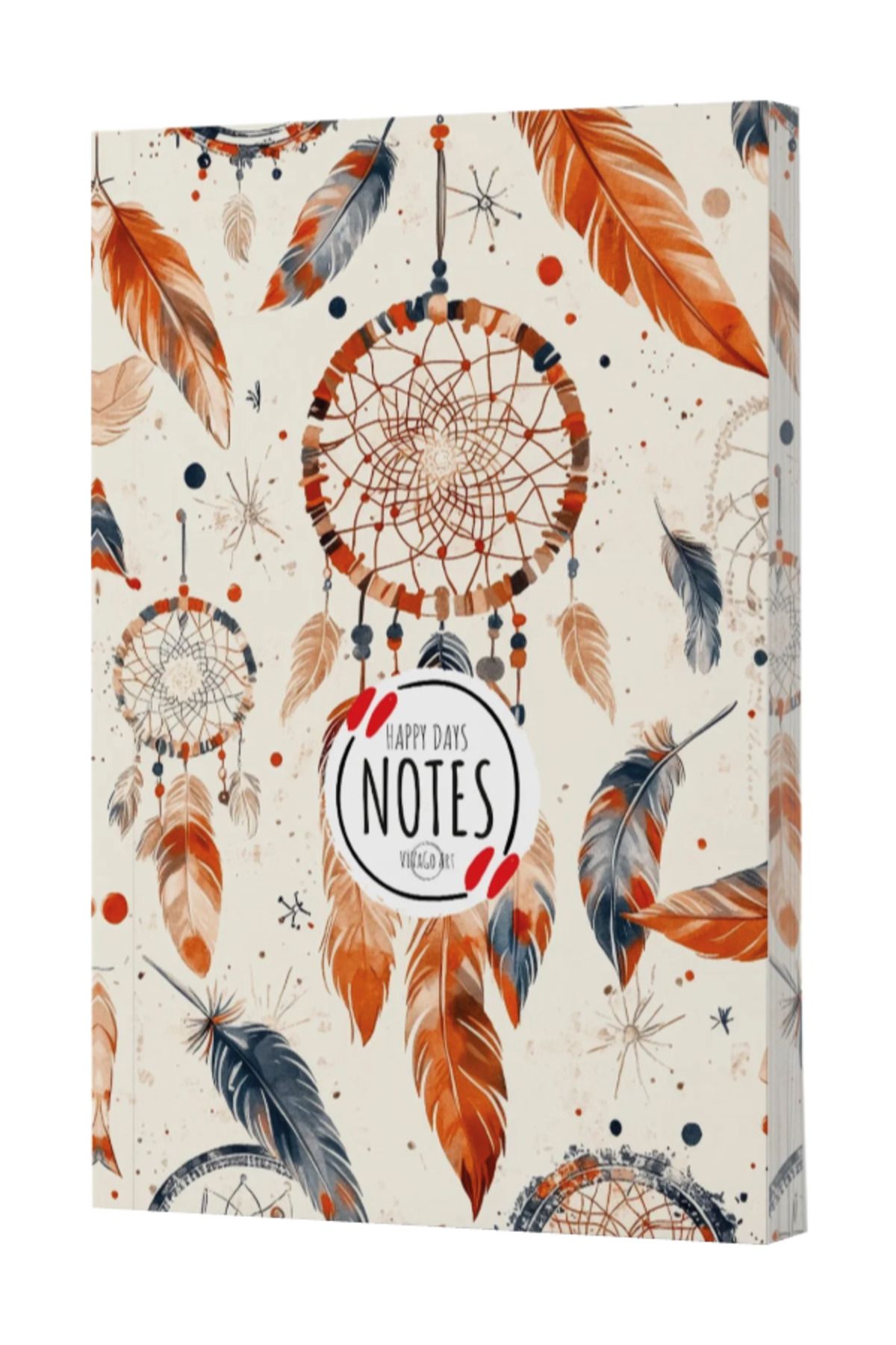 Dokuz Yayınları-Vivago Art Feather 5 - Notebook Set with 14X20 Lines and 15X15 No Lines (320 Sheets) 3