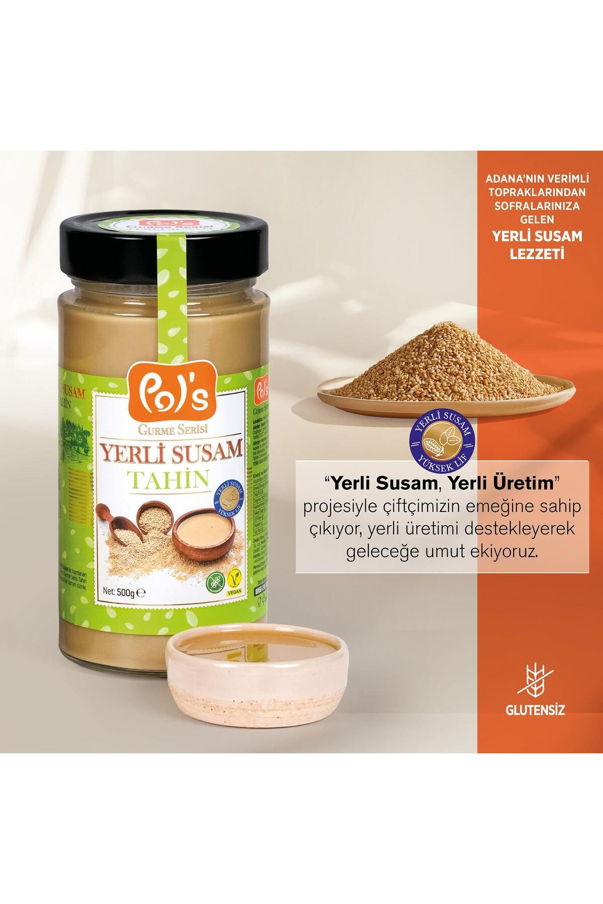 Pol's Gurme Yerli Susam Serisi Tahin 500 g