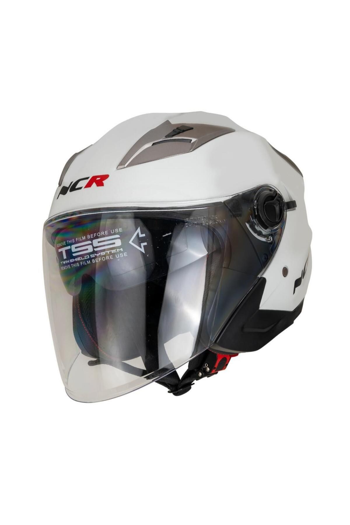NCR-Jet Chinless Helmet White (ECE CERTIFIED) 3