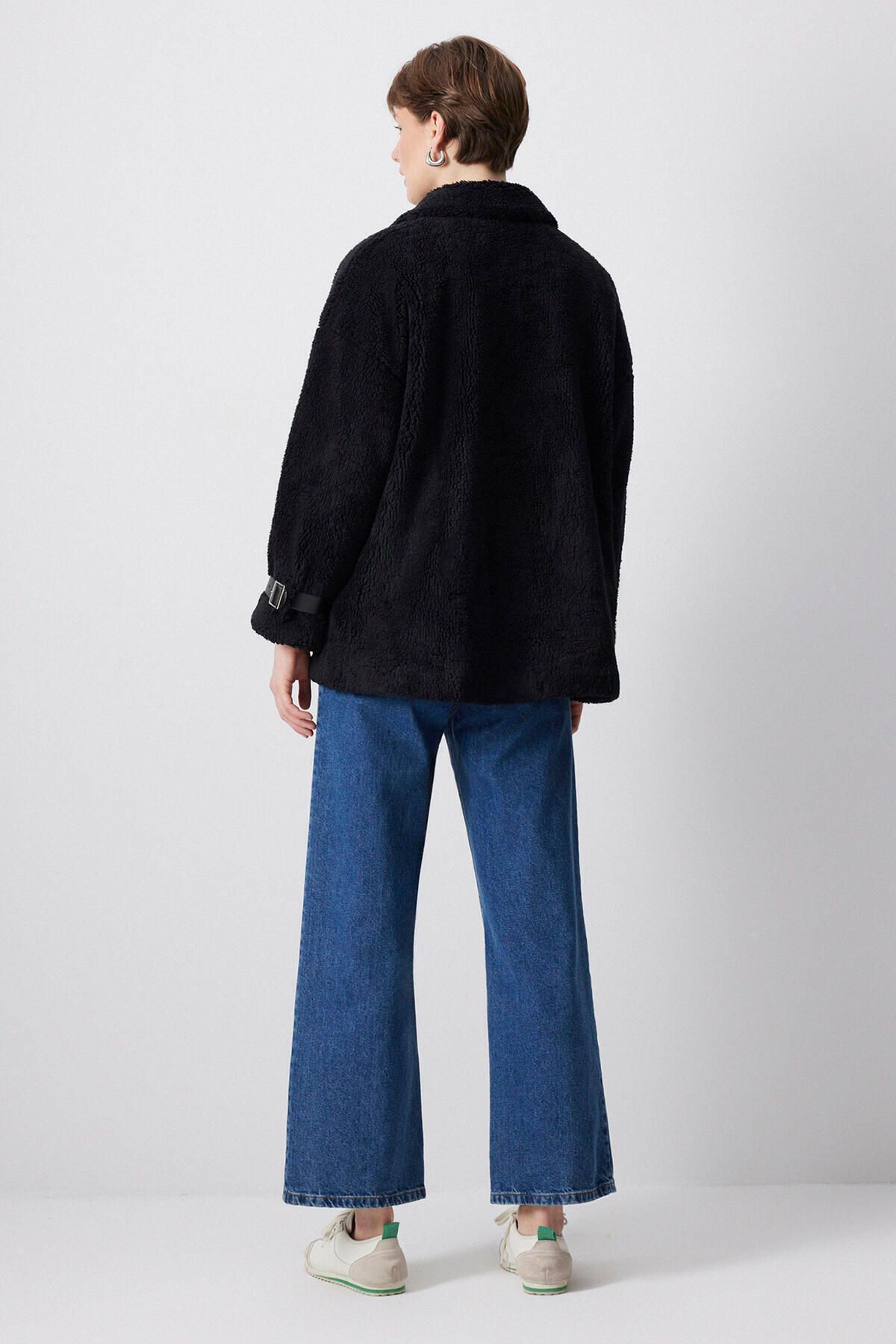 Touché Privé-Plush Coat with Buckle Detail 5