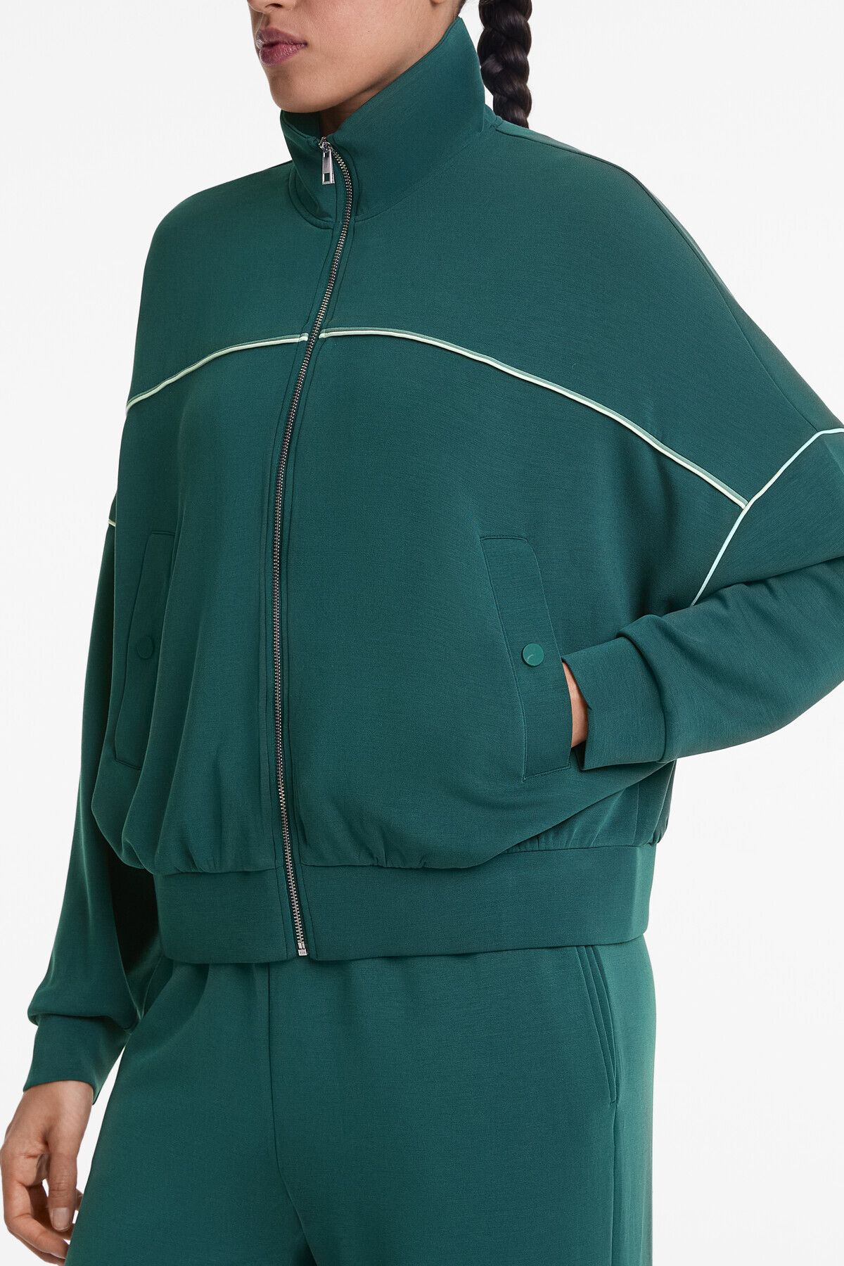 Oysho-Piping jacket with soft-touch modal and buttons 4