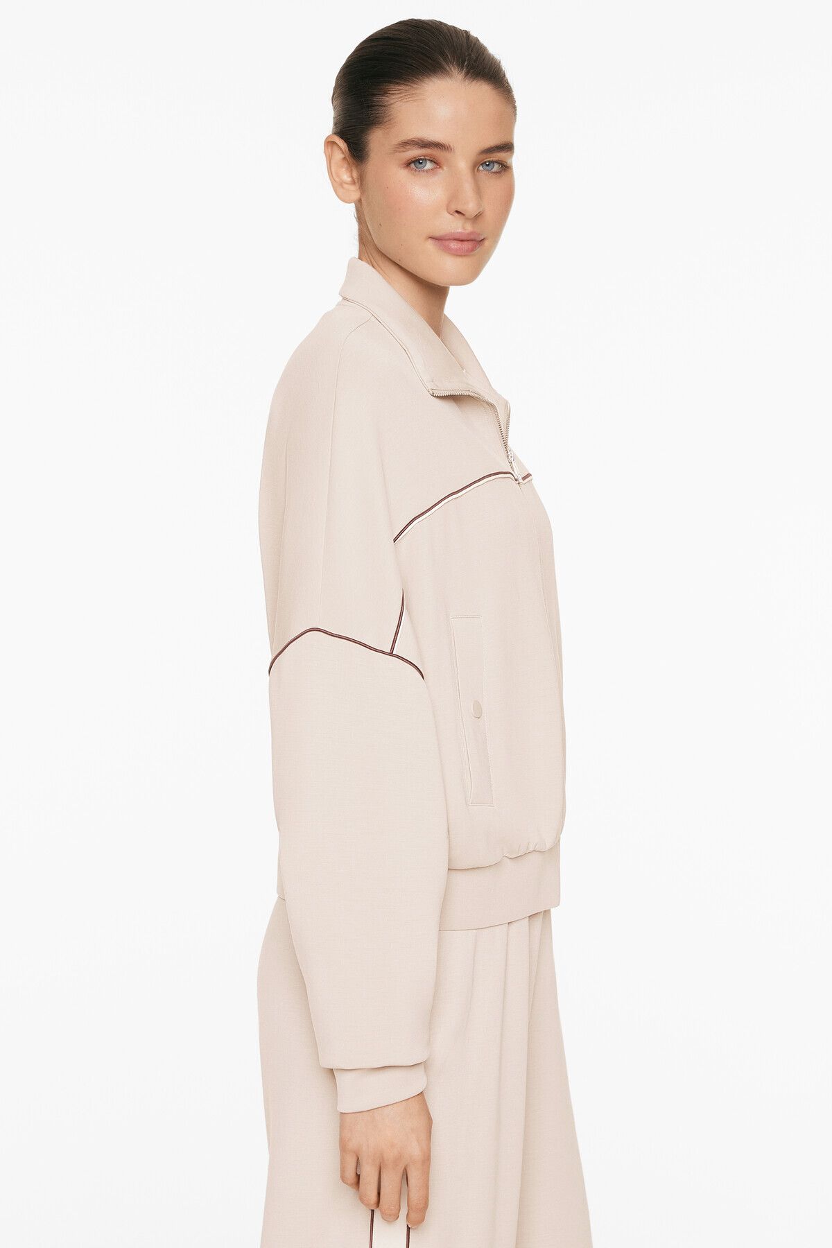 Oysho-Piping jacket with soft-touch modal and buttons 5