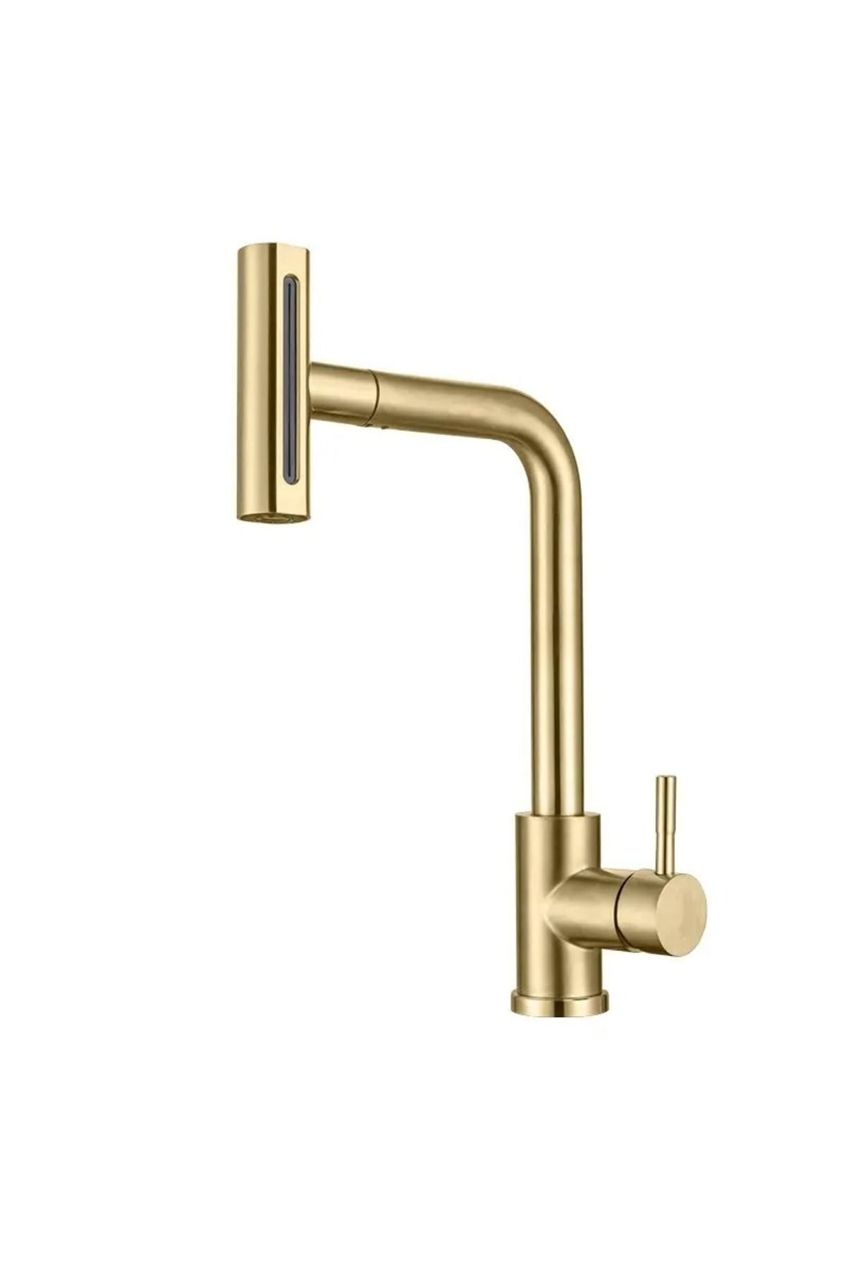 OEM-Gold Matte Shower Waterfall - 3-Function Spiral Kitchen Sink Faucet with Fountain, 7 Years Warranty 3