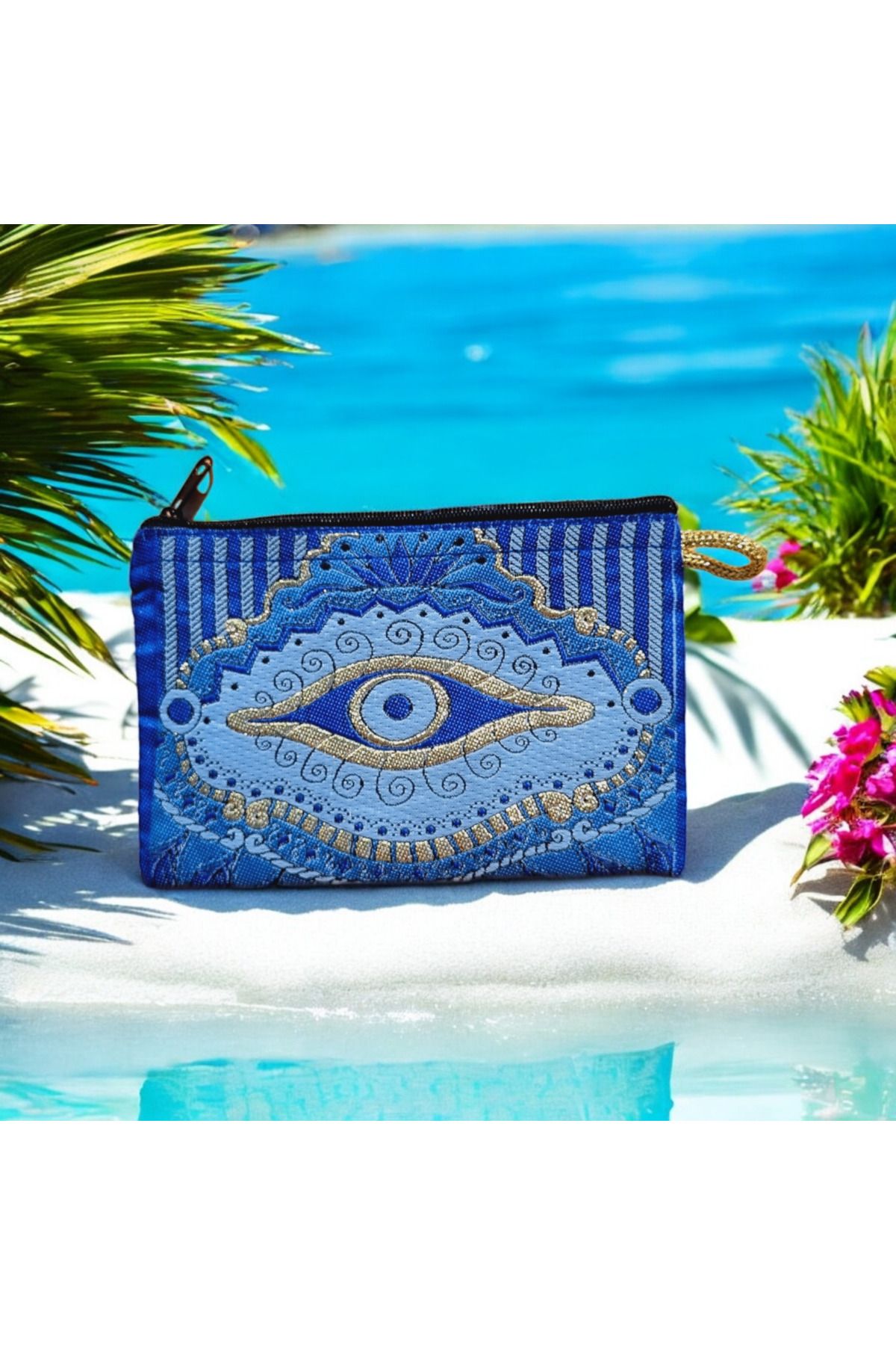 QUEEN'S EYE Mini Makyaj Çantası, Para Çantası,İlaç Çantası