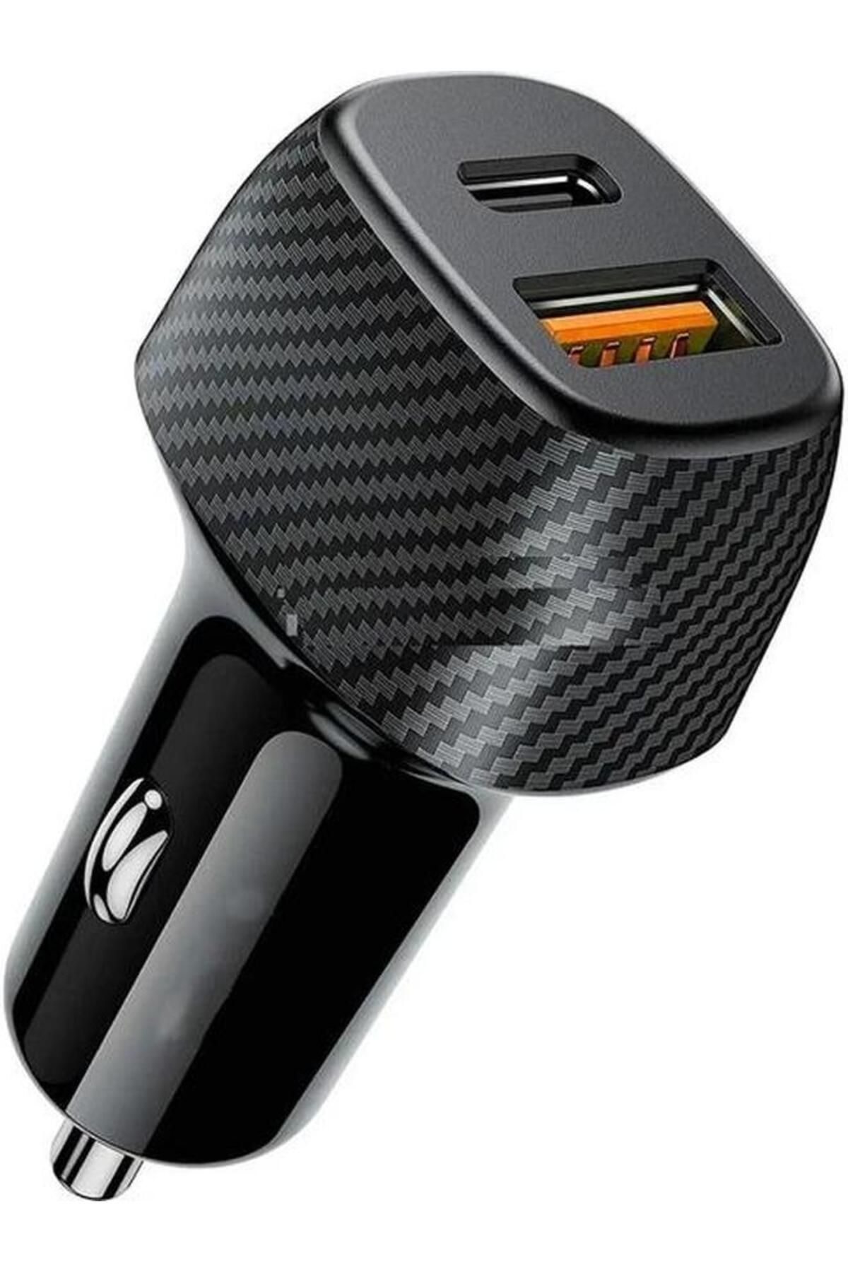 Busstier 38W PD & QC 3.0 Hızlı Şarj USB-C & USB-A Çift Çıkışlı Araç Şarj Adaptörü