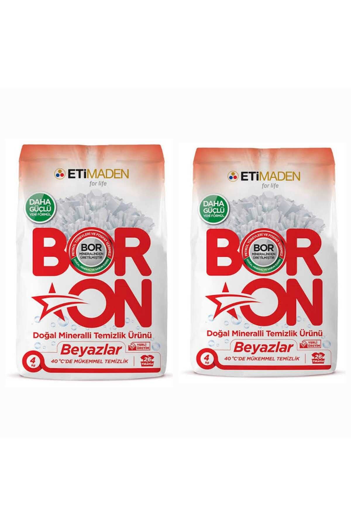 Boron DOĞAL MİNERALLİ BORON BEYAZLAR İÇİN TOZ DETERJAN 8 KG 52 YIKAMA