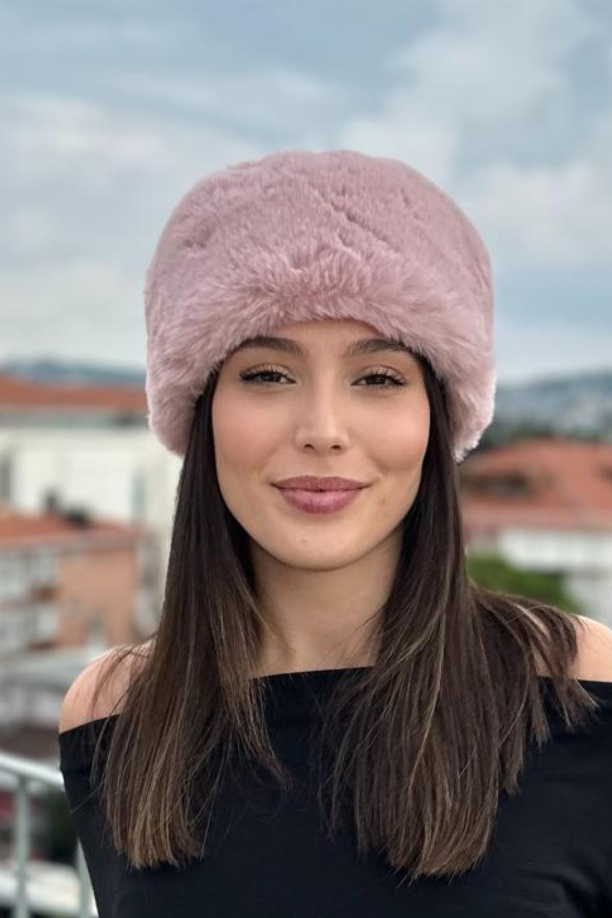 Mollycrush-Trend Faux Fur Women's Pink Heart Hat Russian Soviet Style - New Year, Christmas Gift 5