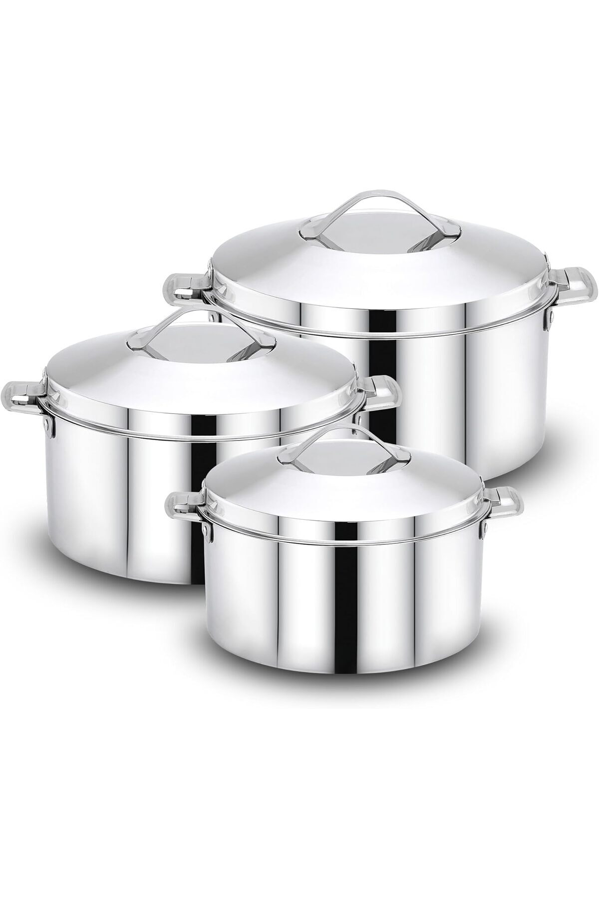 mastergold-Stainless Steel 3 Piece food container (1500-3500-2500ml) | Long Time Hot Food Container Set 1