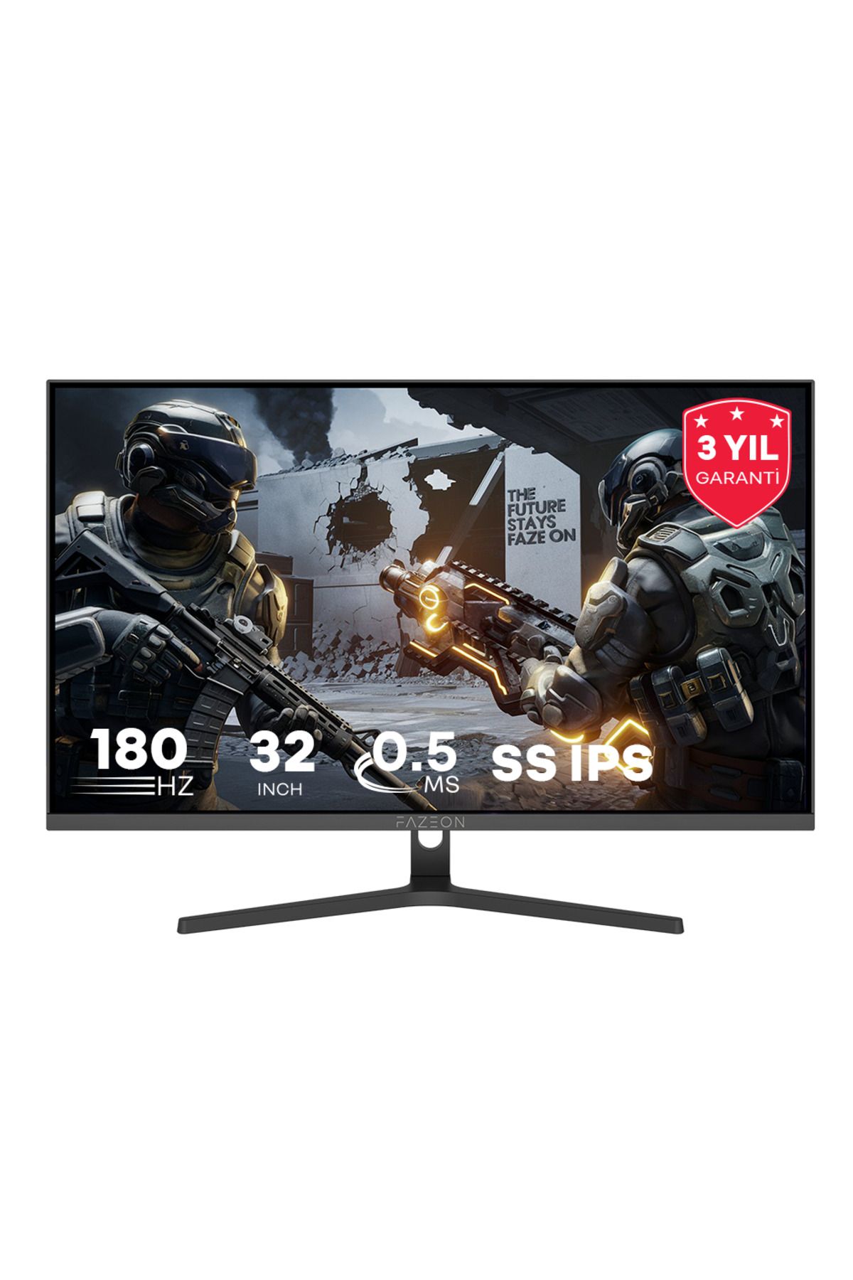 FAZEON X32F180Q 32" 180Hz 0.5ms FAST IPS QHD HDMI*2+DP*1+USB*1 RGB GAMING MONITOR