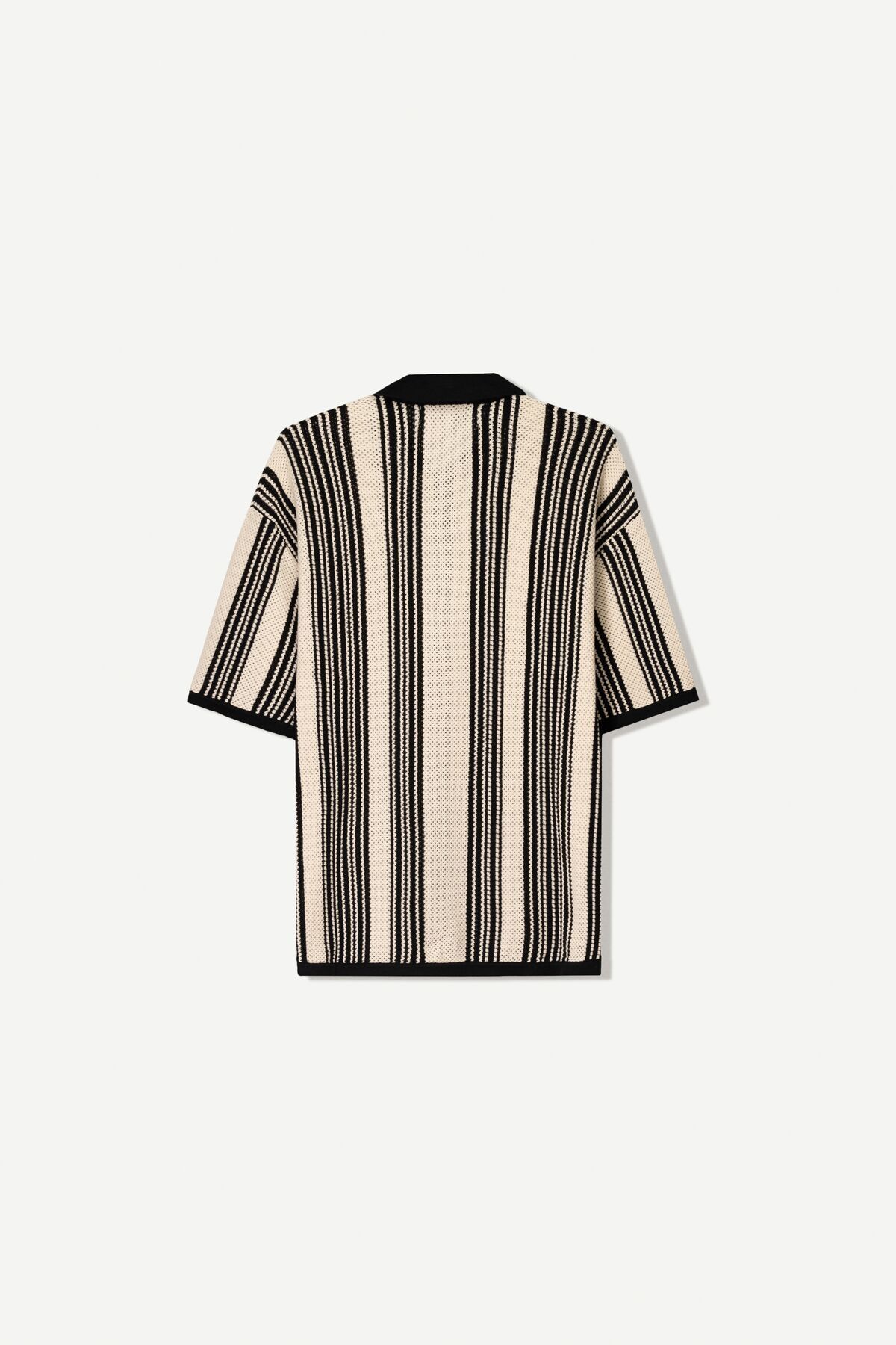 Bershka-Striped textured short sleeve shirt 6