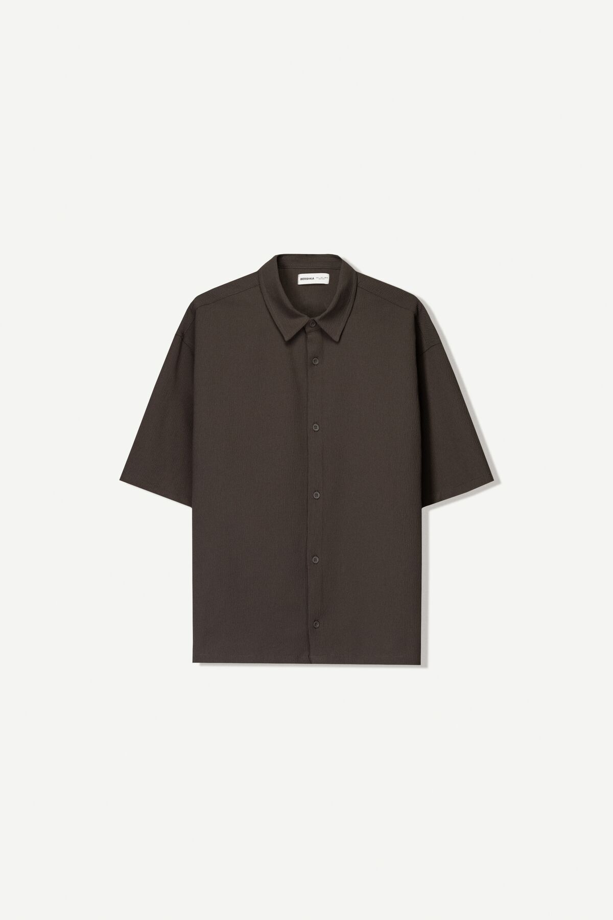 تی شرت آستین کوتاه و چین دار Bershka