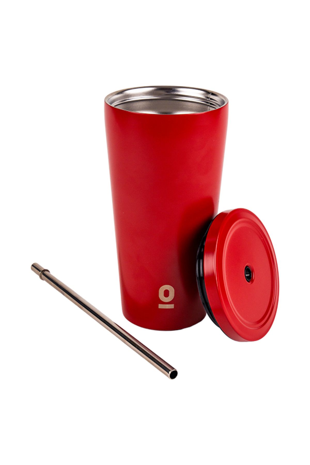 Espressolab-Stainless Steel Red Straw Cup Thermos 500 ml No:80 3