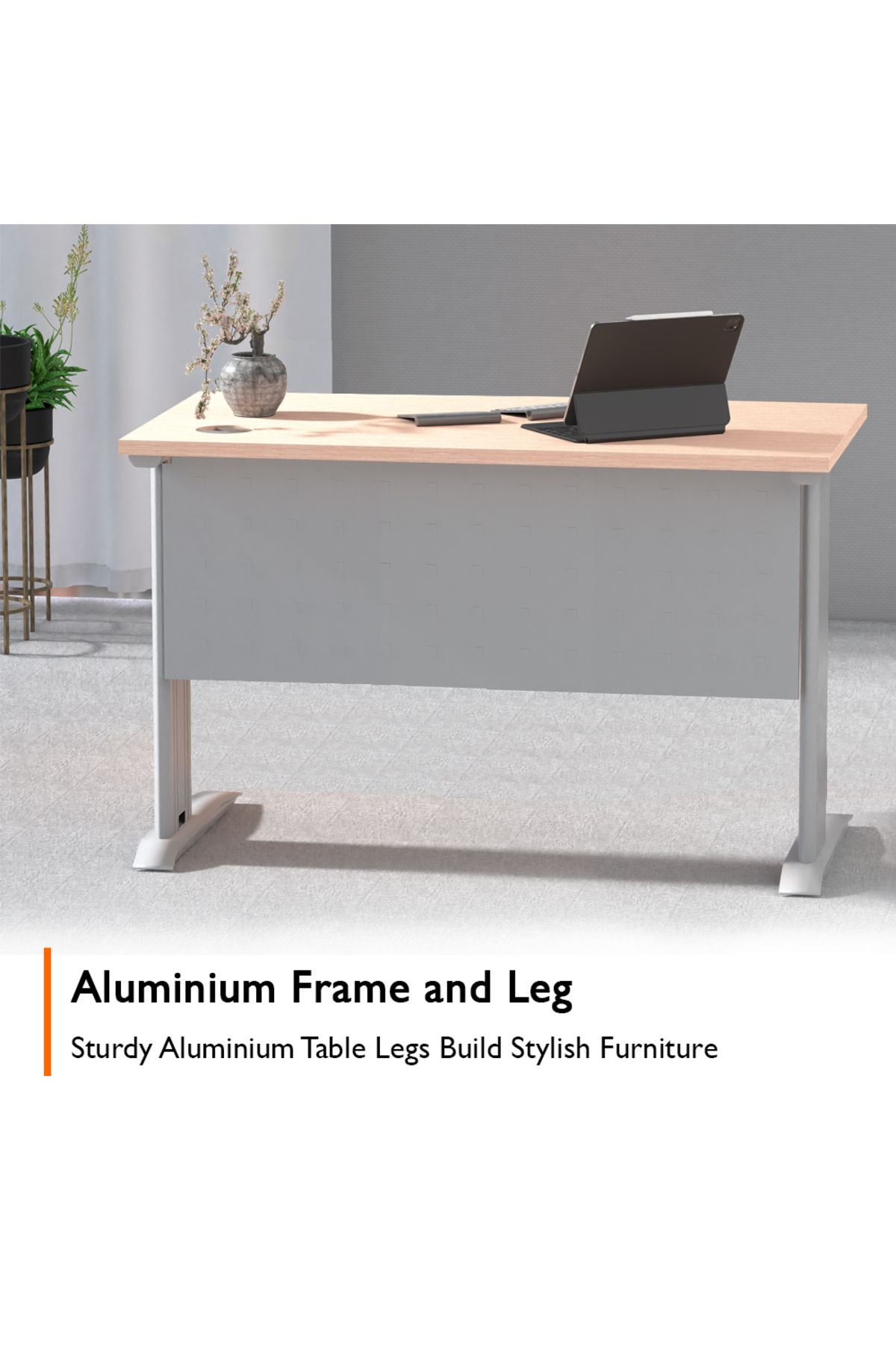 Mahmayi-Stazion 1010 Frame and Leg by-Metal Table Frame with Square Embossed-72.5x 112x 56cms 3