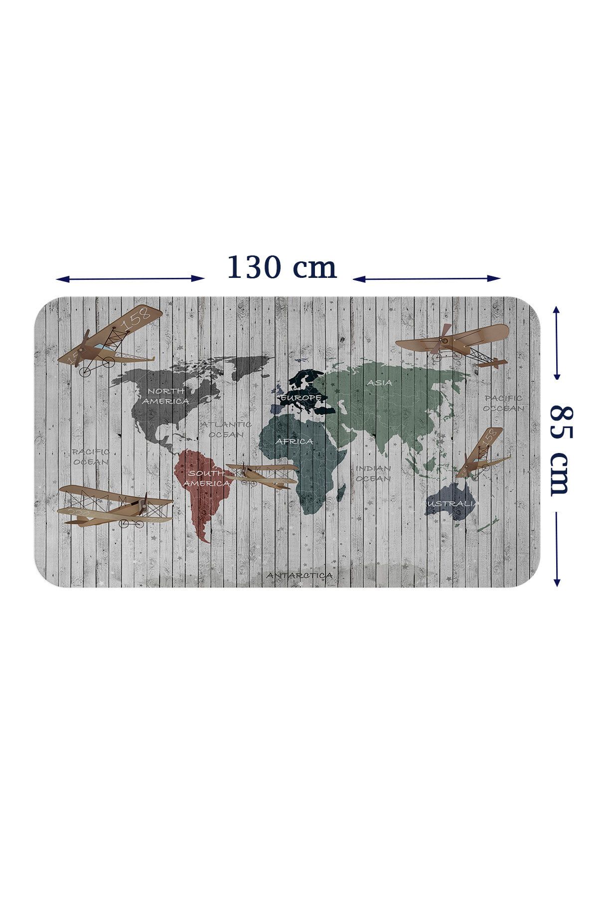 Haye Collection Eğitici Dünya Haritası Dünya Atlası Çocuk ve Bebek Odası Duvar Sticker-85x130-3804
