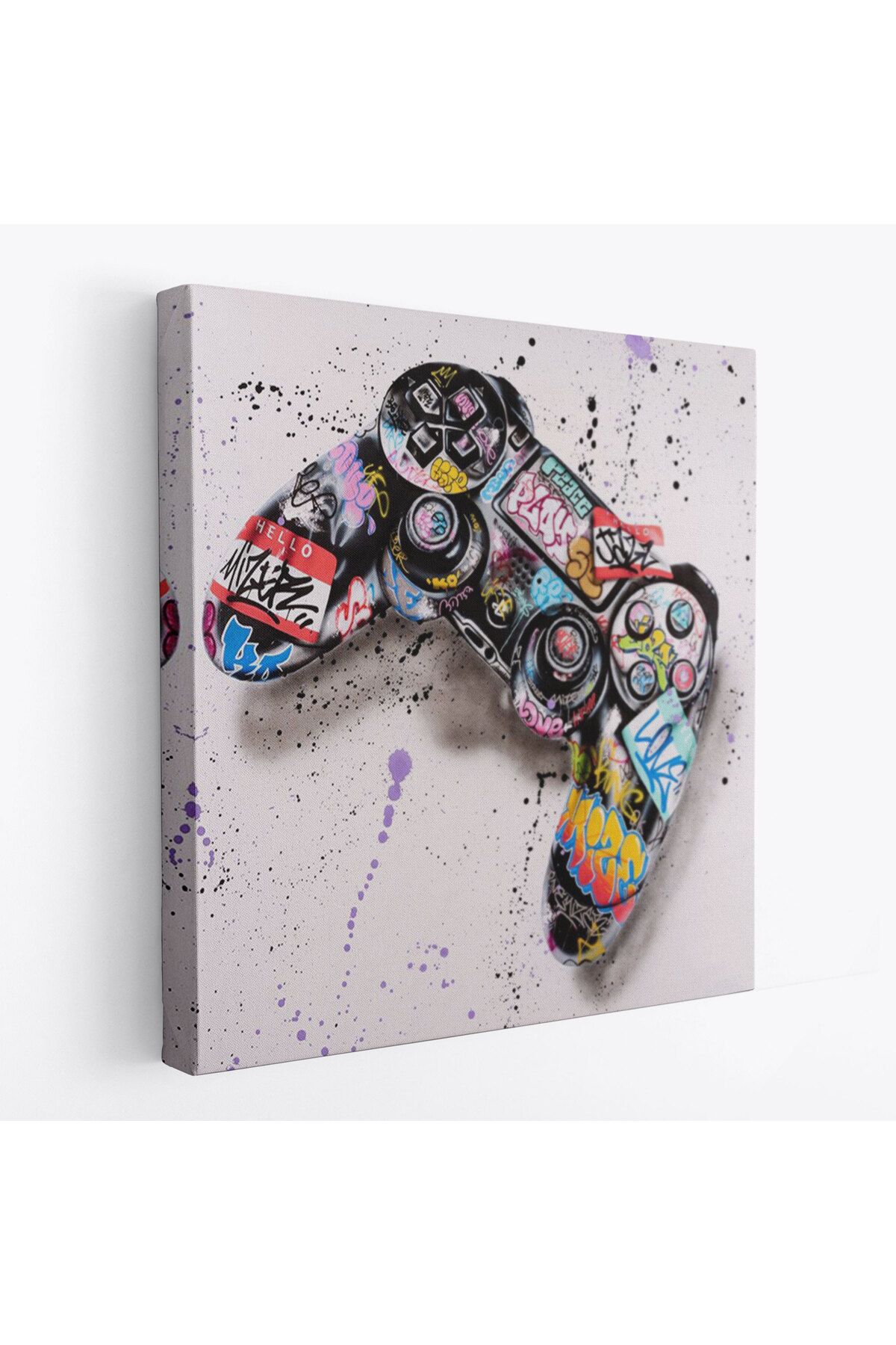 Anılfashion Joy Stick Graffiti Kanvas Duvar Tablosu, Banksy Sokak Graffiti Posteri-5345