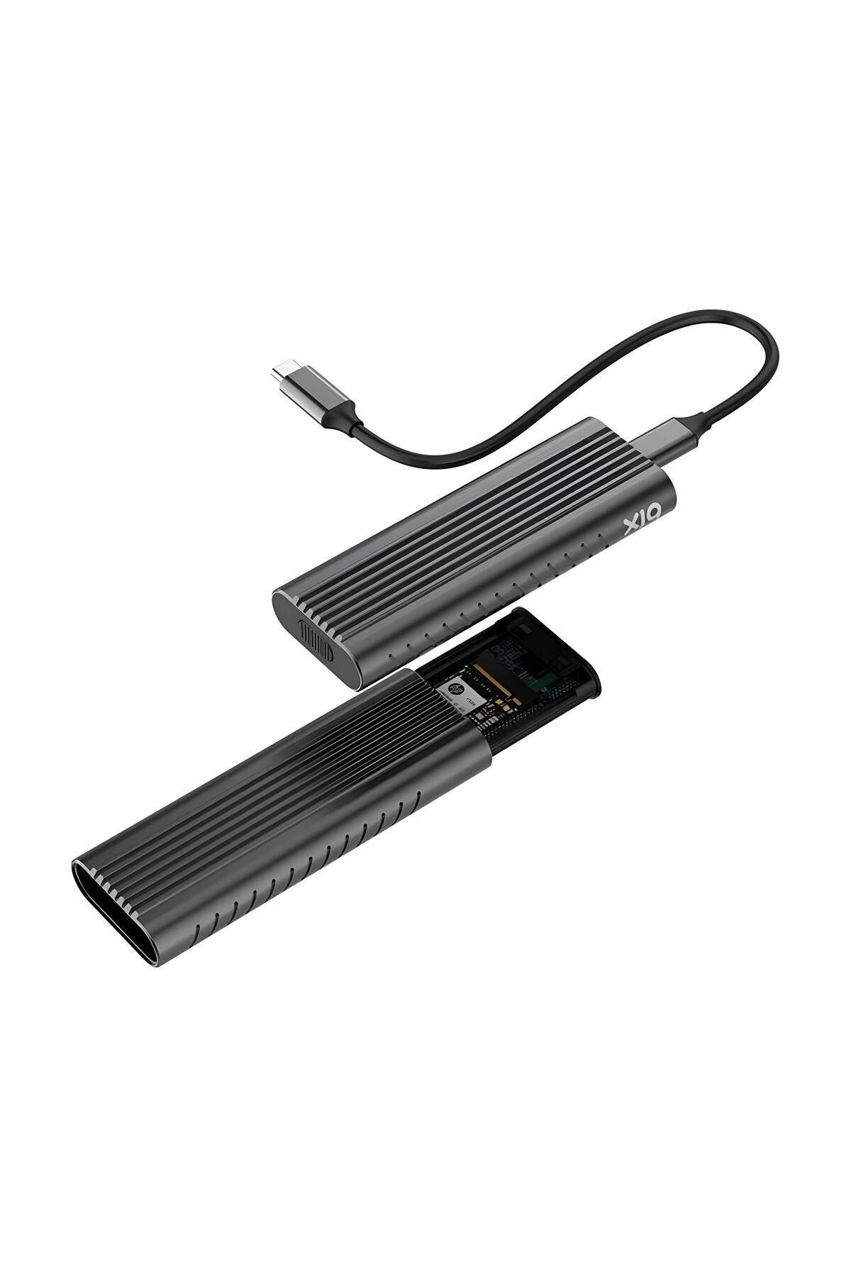 Bix OZN BX05HD Aluminyum Kasa Type-C 3.1 Gen2 to PCIe NVMe M.2 SSD Disk Kutusu 2230 /2242 / 2260 / 2280