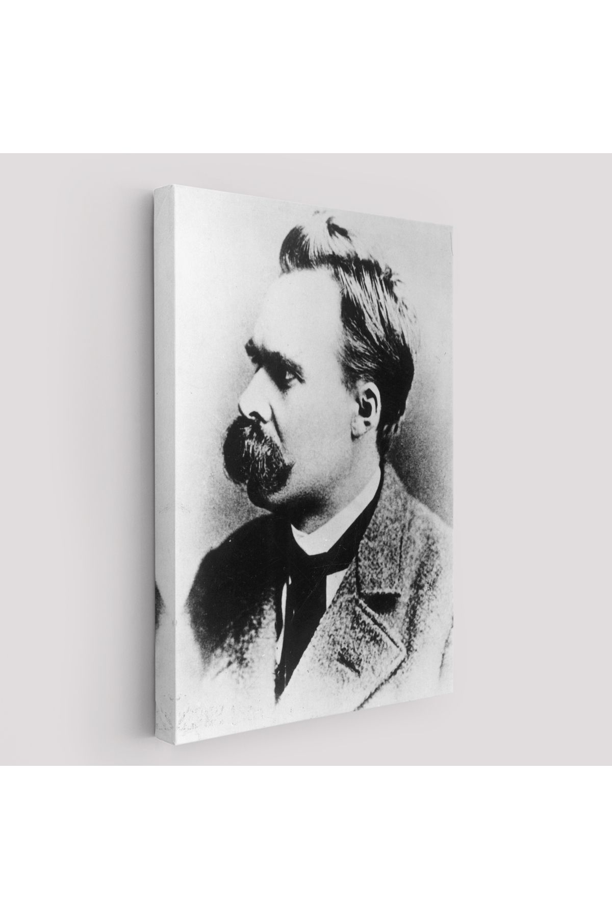 Jusoon Friedrich Nietzsche Siyah Beyaz Dekoratif Kanvas Tablo-5963