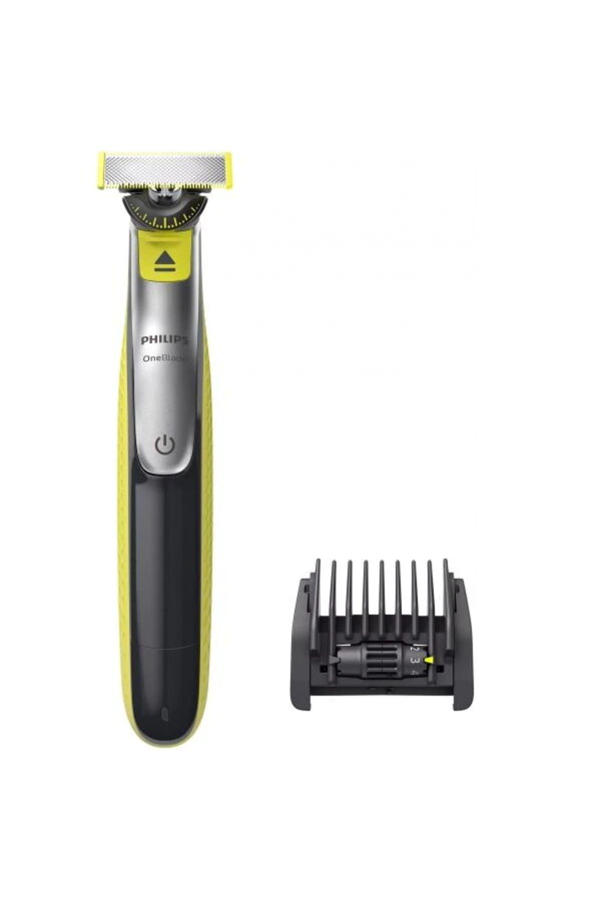 Philips-Aparat hibrid de barbierit si tuns barba Philips OneBlade 360 ​​QP2730/20, 5 in 1, 60 min, Negru/Verde 1