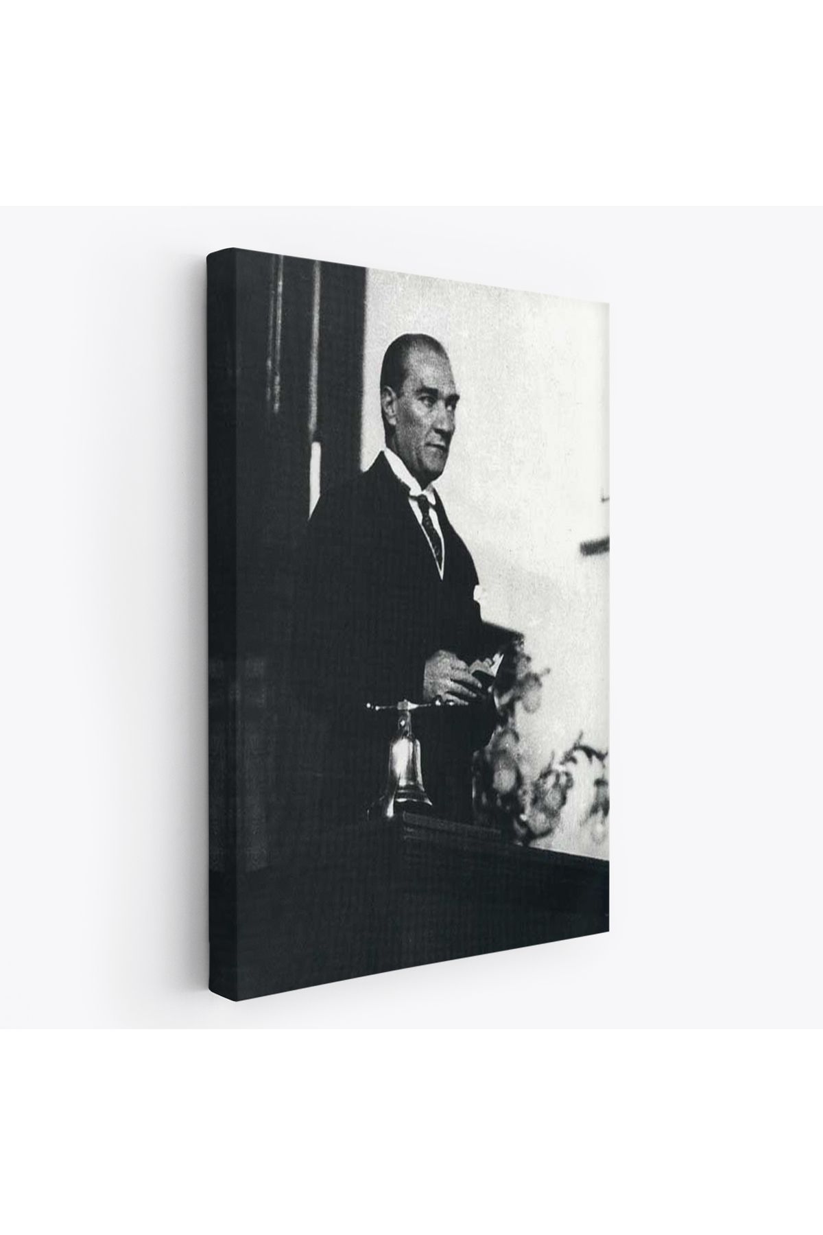 Anılfashion Atatürk Portre Tablosu Mustafa Kemal Atatürk Dikdörtgen Dekoratif Kanvas Tablo-FY-148