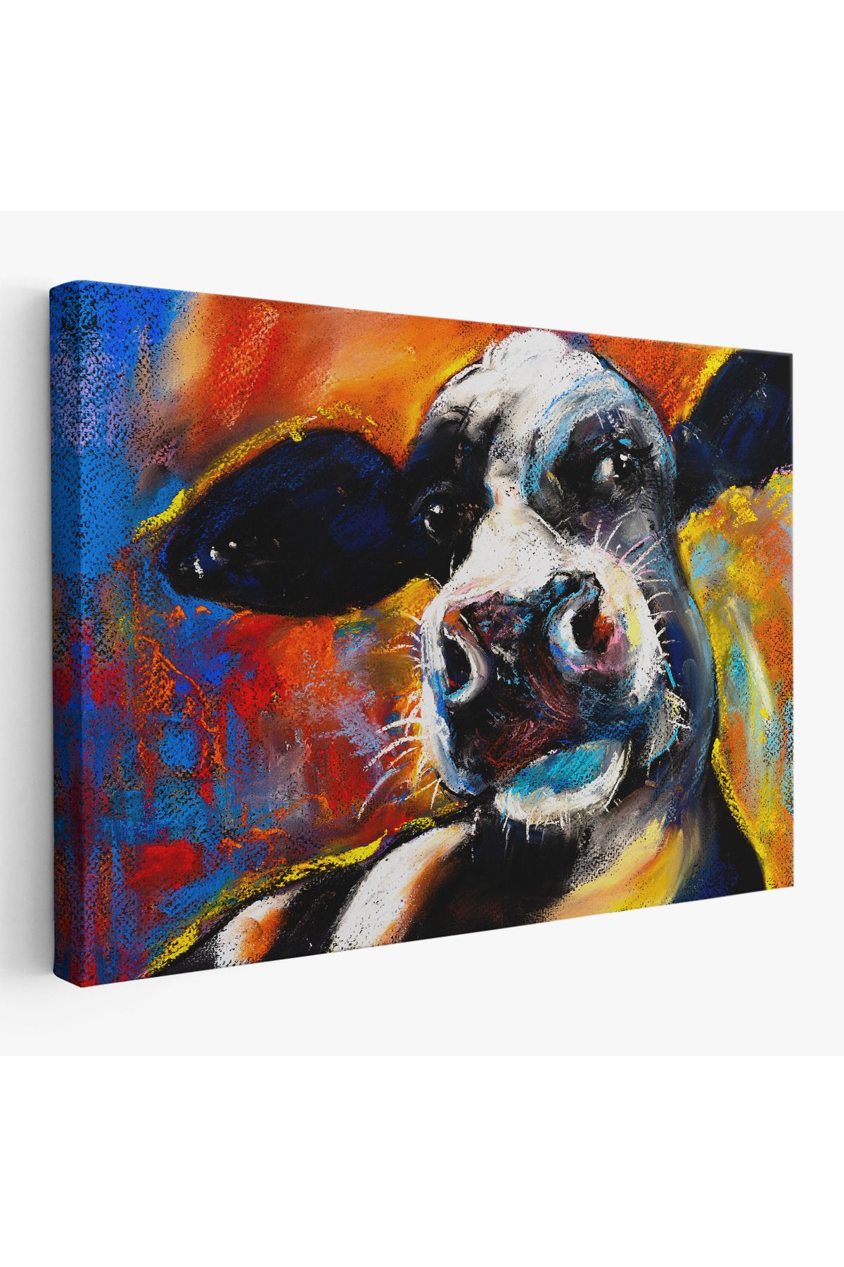 bluvex İnek Portresi Modern Sanat Dekoratif Kanvas Duvar Tablo-6521