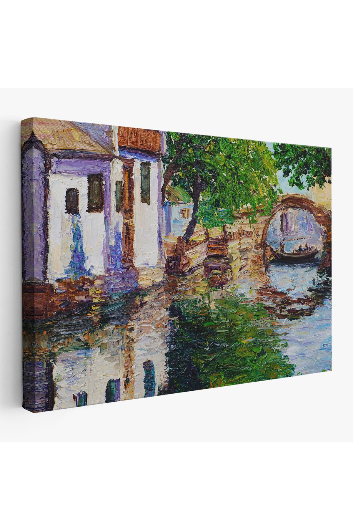 Anılfashion Yağlıboya Kanal Manzarası Dekoratif Kanvas Duvar Tablosu-3765
