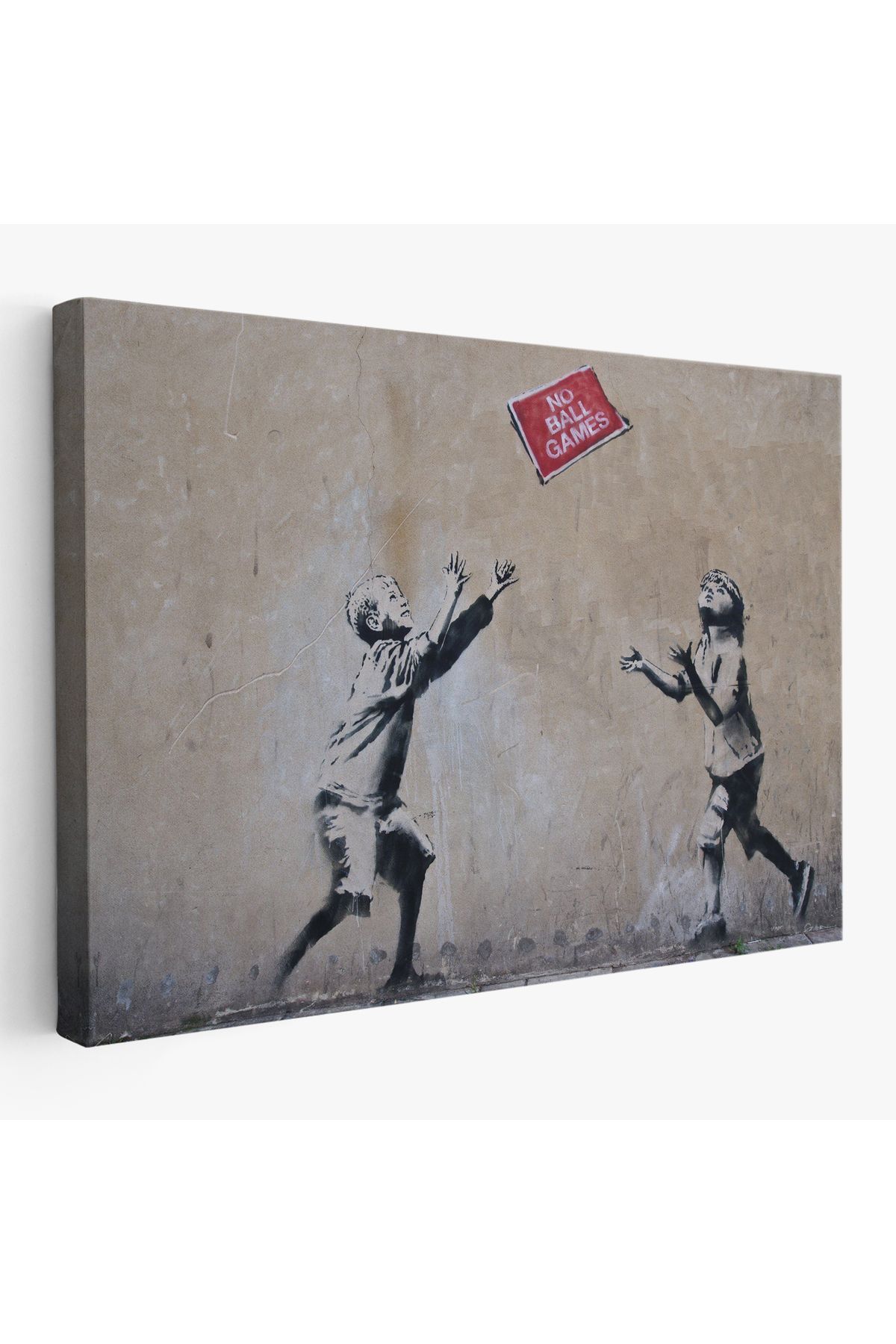 Jusoon Banksy Stencil'in Top Oyunları Yok İsimli Eseri Kanvas Tablo-5006