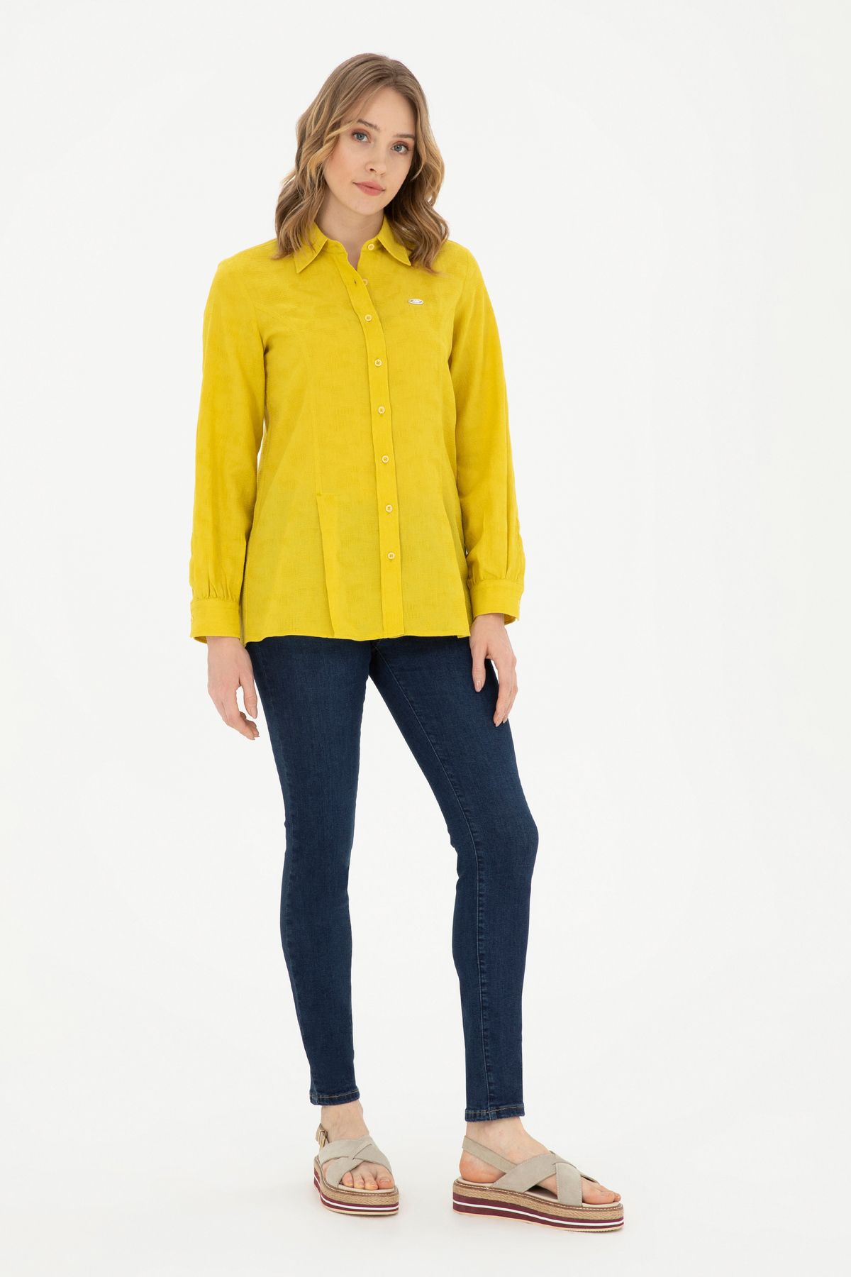 U.S. Polo Assn.-Women's Yellow Long Sleeve Shirt 50283413 -Vr044 4