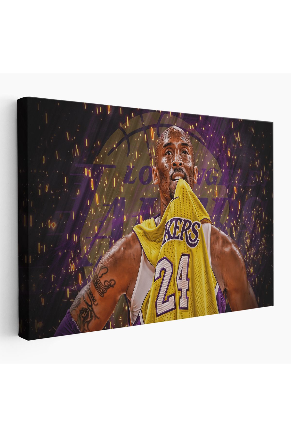 Doğal Bizden DB Kobe Bryant Los Angeles Lakers Kanvas Tablo / Black Mamba-5151