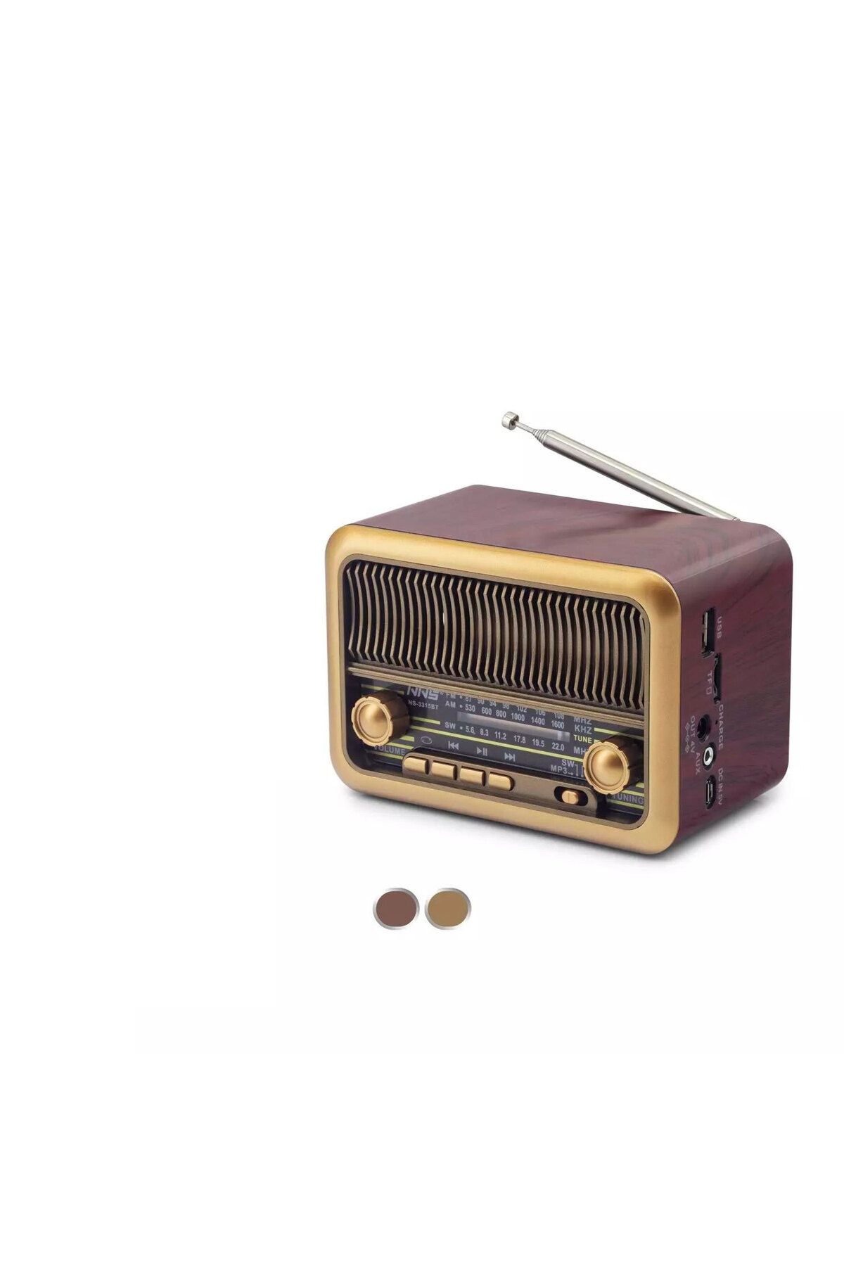 Nostaljik Görünümlü Bluetooth Destekli FM Radio NS3315