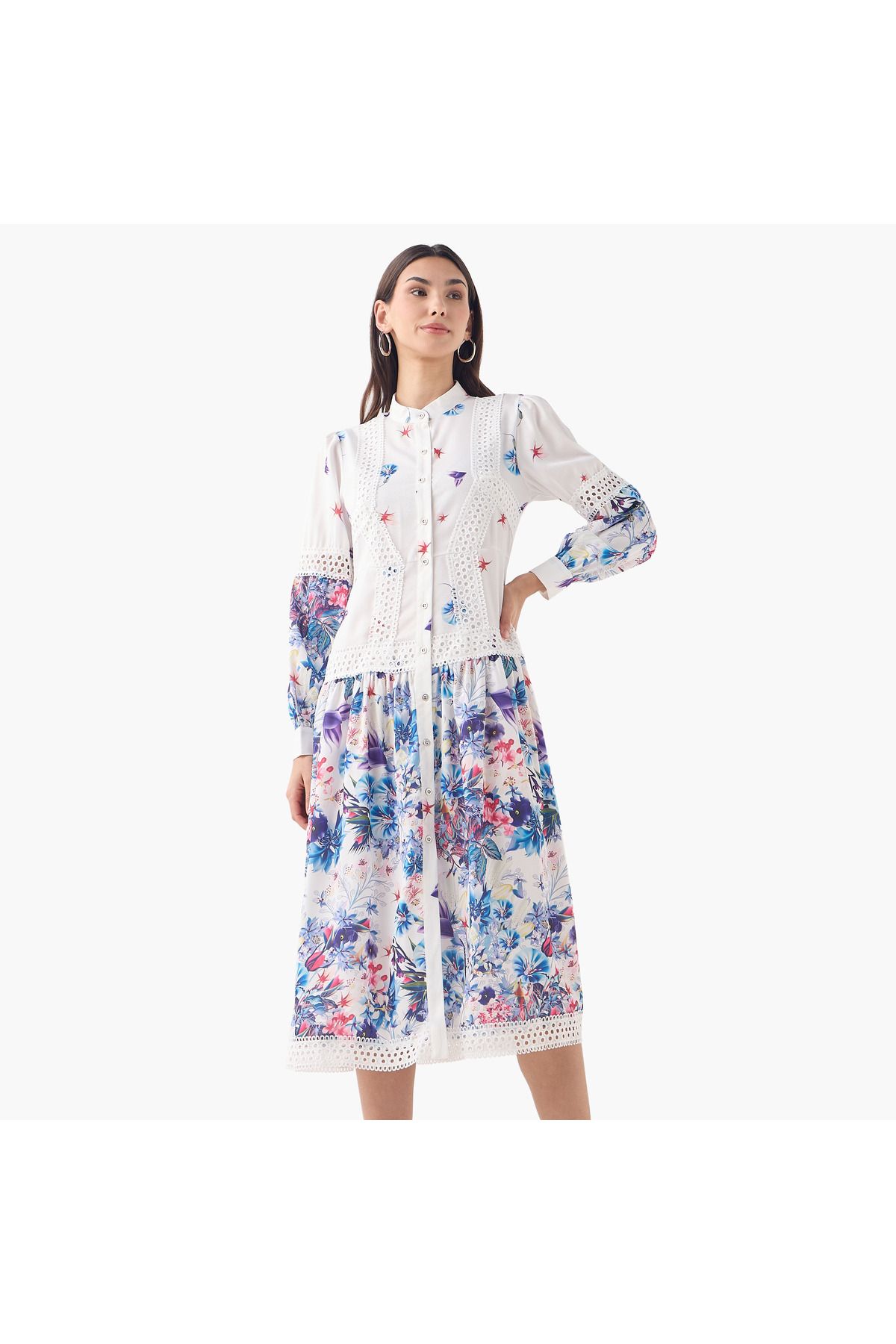 2Xtremz-PRINTED LONG SLEEVE DRESS 1