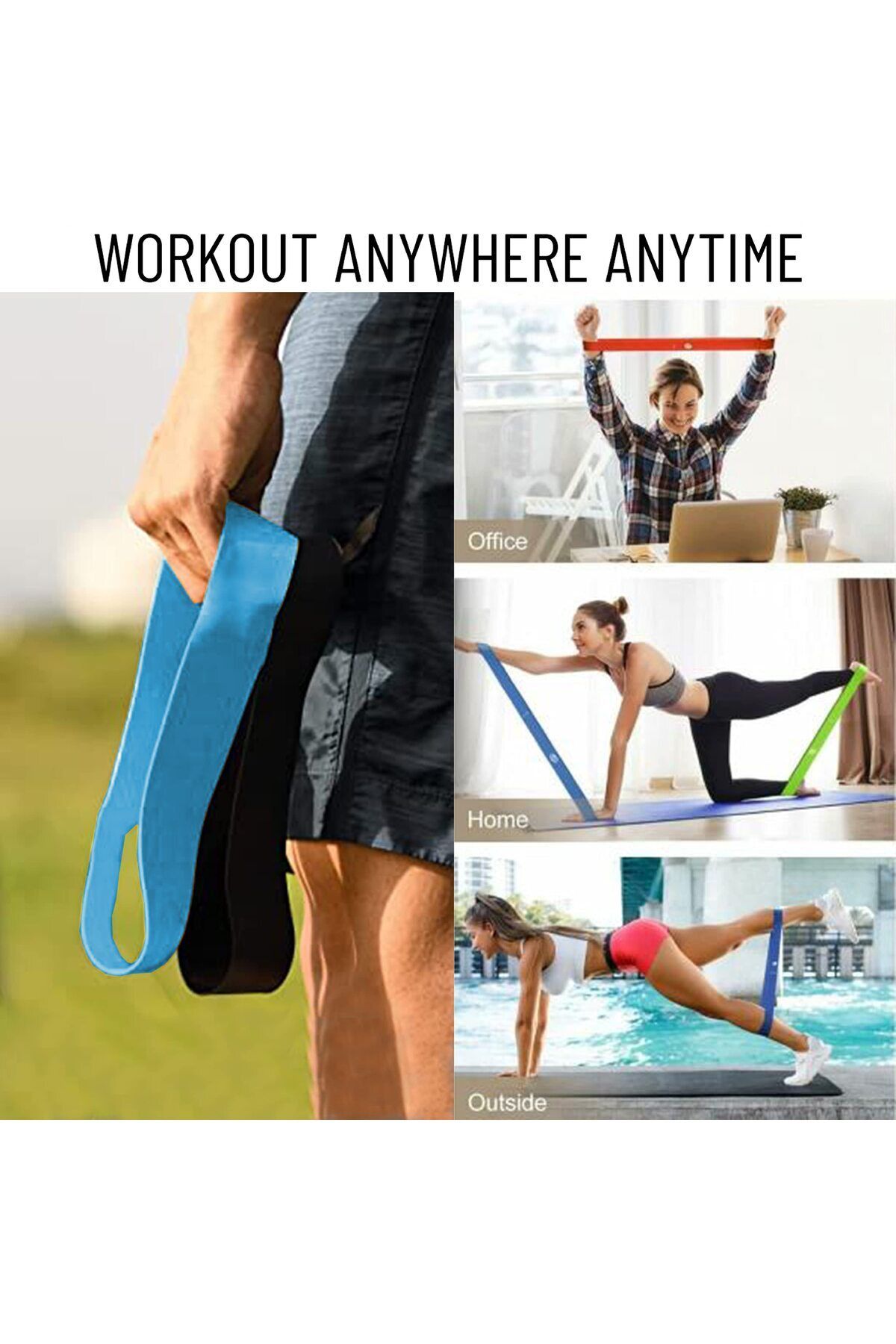 anythingbasic-Ab. Aerobic Heavy Resistance Band | Blue | Latex Rubber | For Yoga, Workout, Aerobics 6