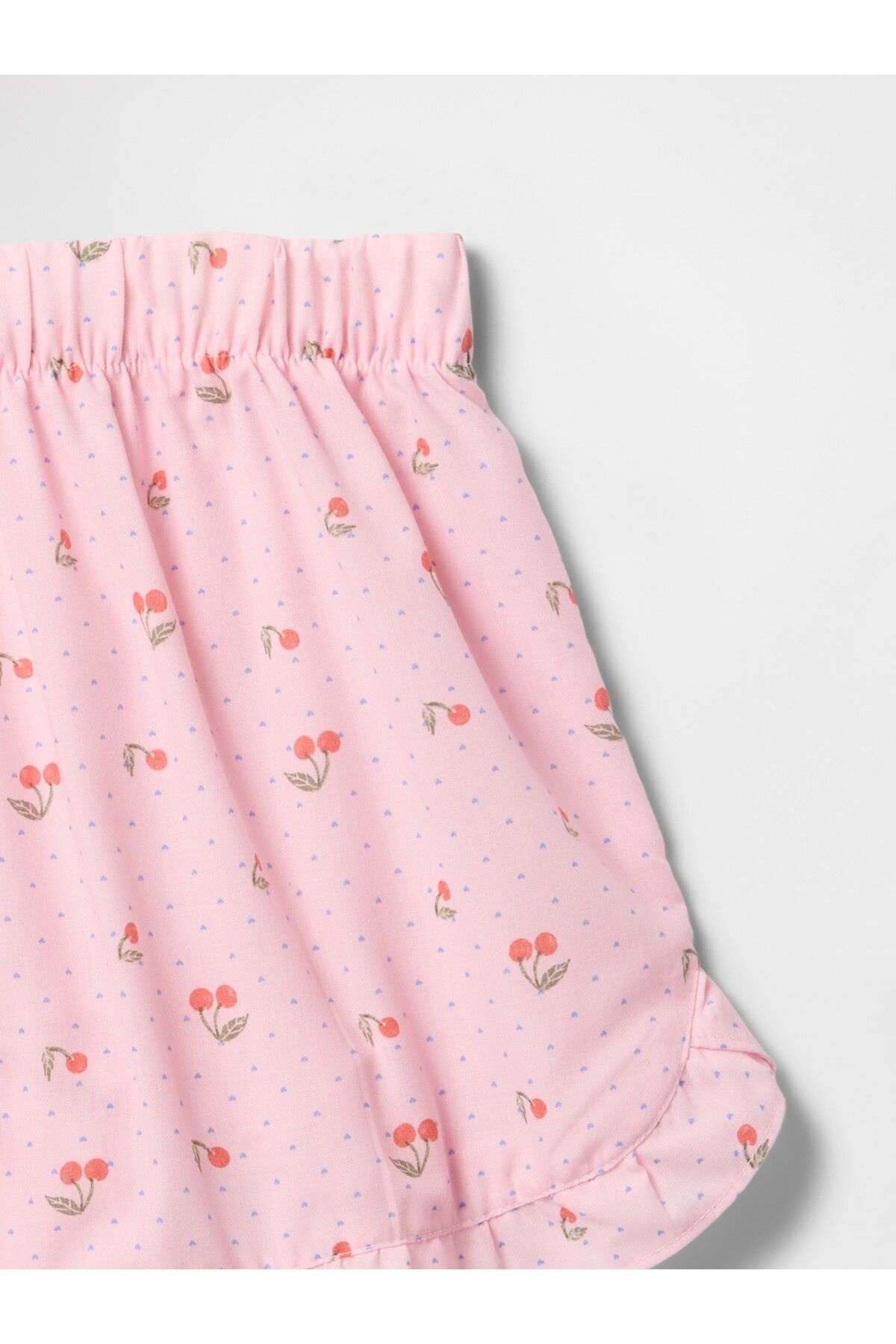 Kız Çocuk Pembe Fırfırlı Pijama Şort - 2