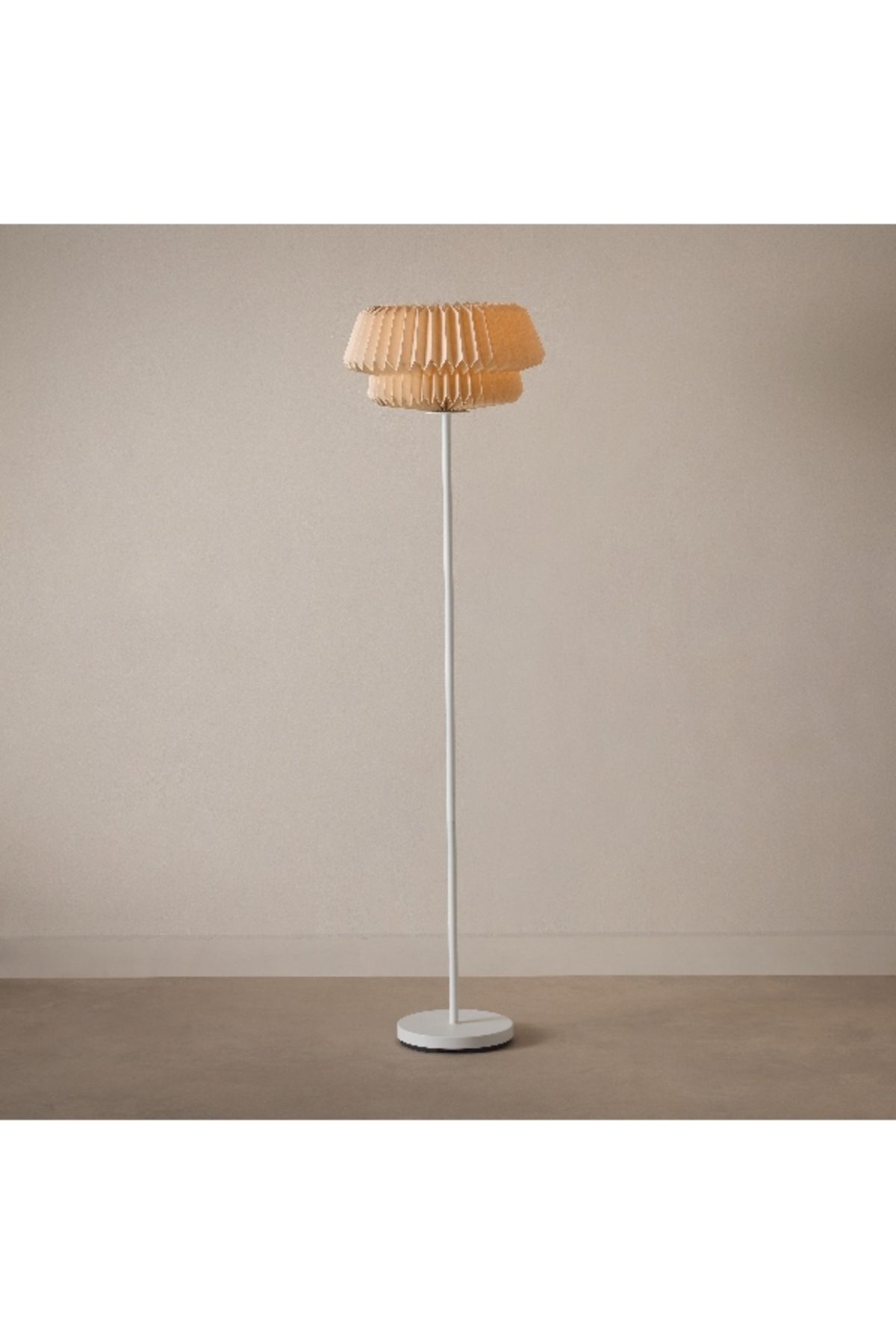 Home Box-Tasha Metal Floor Lamp with Paper Shade - 40x160 cm 2